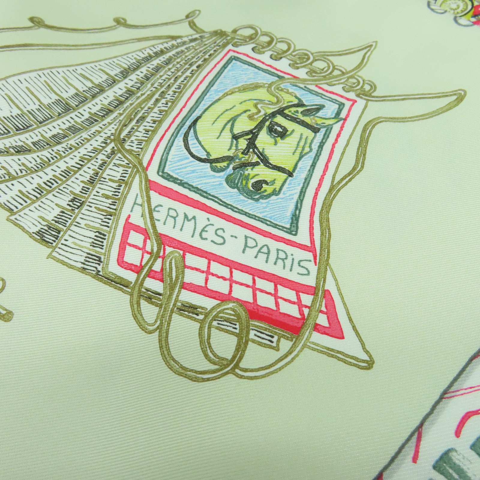 HERMES 絲質Scarf 90x90絲巾米色