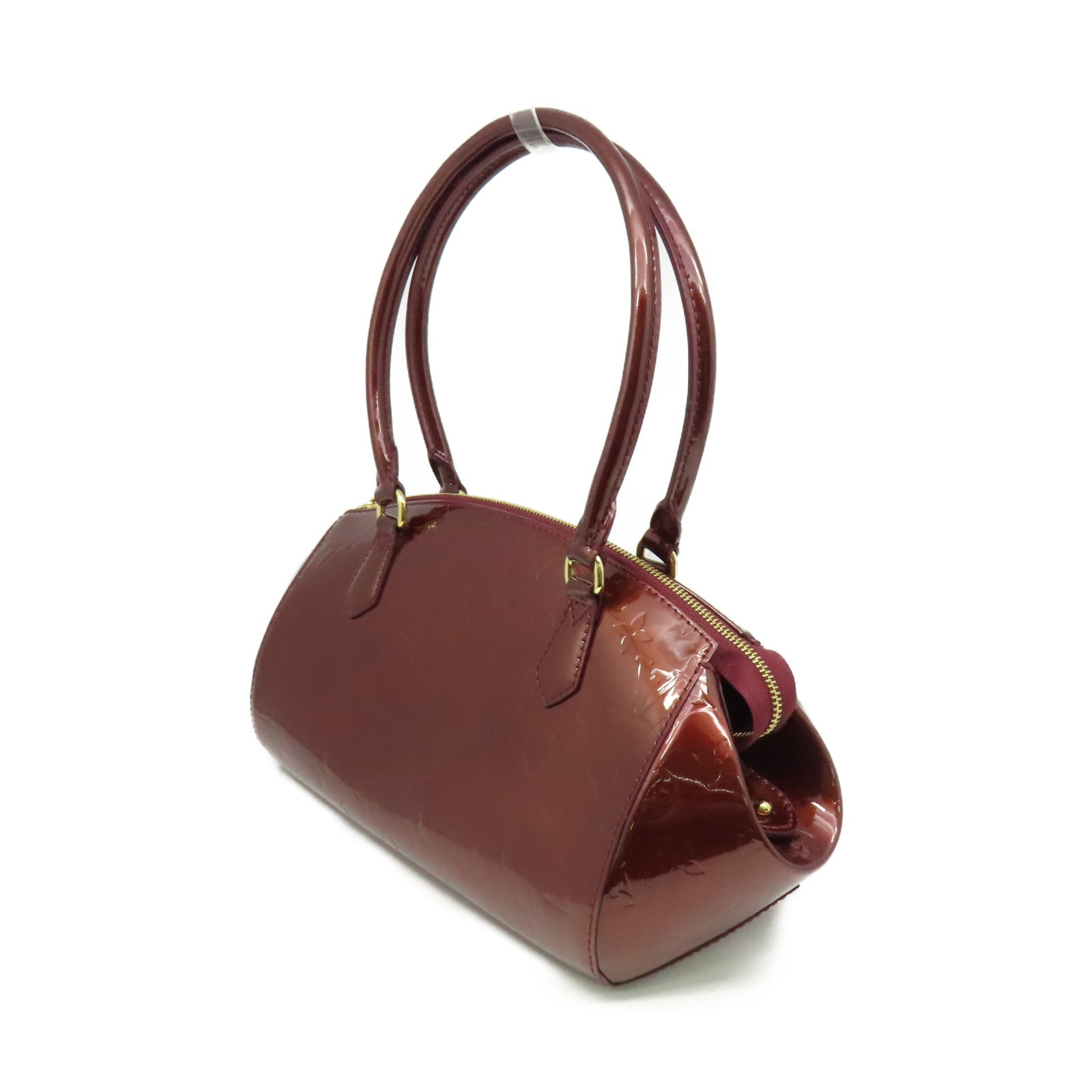 LOUIS VUITTON Vernis Sherwood PM Shoulder Bag肩背袋酒紅色