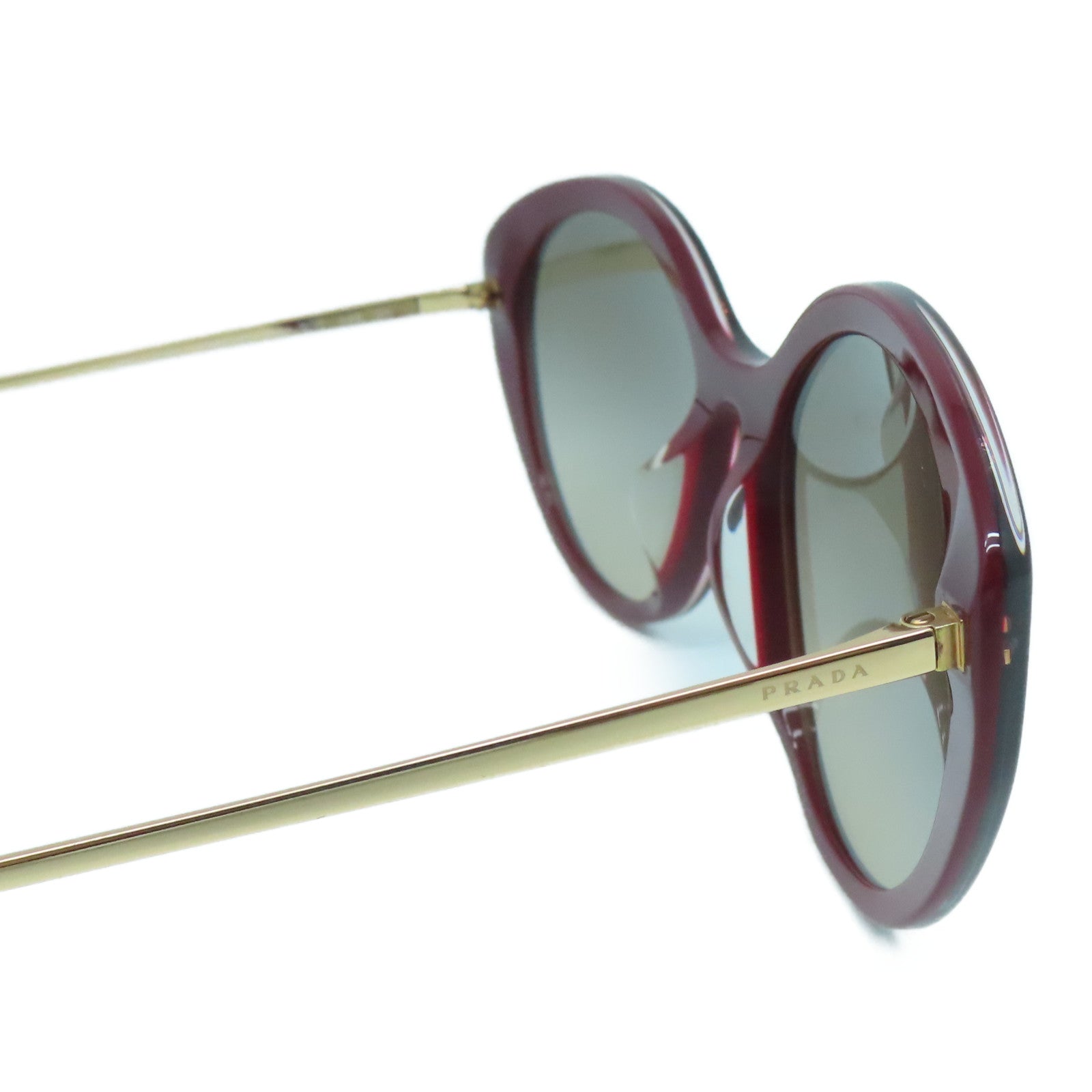 PRADA PVC/金屬Sunglasses太陽眼鏡紅色/金色