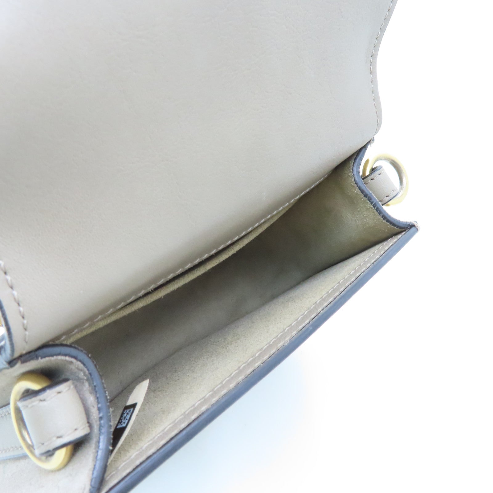 Chloe cowhide leather Bracelet Nile gold buckle handle shoulder bag gray