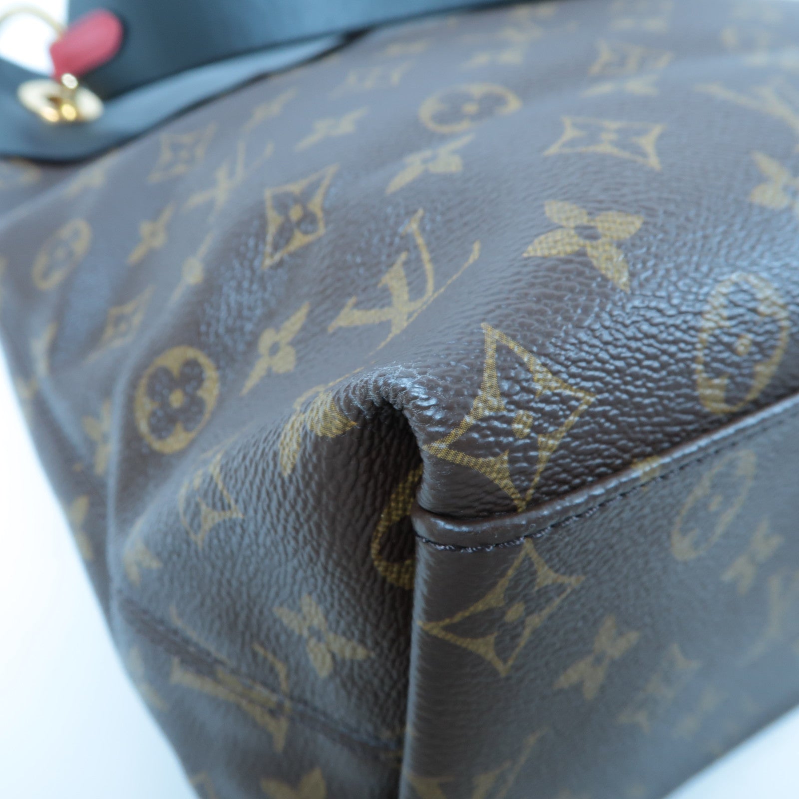 LOUIS VUITTON Monogram Tuileries Hobo金扣手挽袋啡色/黑色