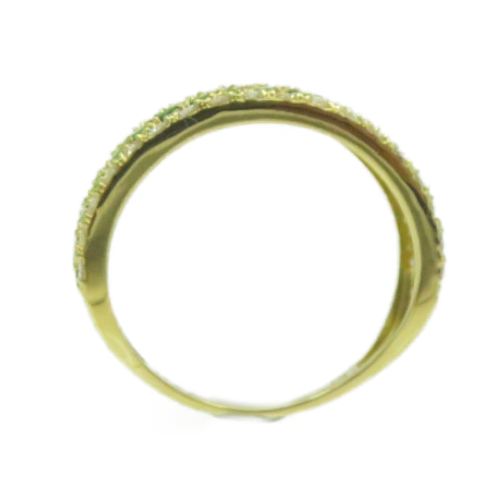 JEWELRY 18K黃金/0.50ct Tsavorite/0.60ct鑽石Tsavorite  Ring戒指US#6.25