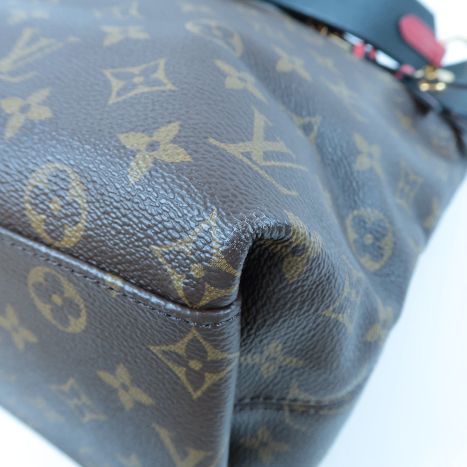 LOUIS VUITTON Monogram Tuileries Hobo金扣手挽袋啡色/黑色