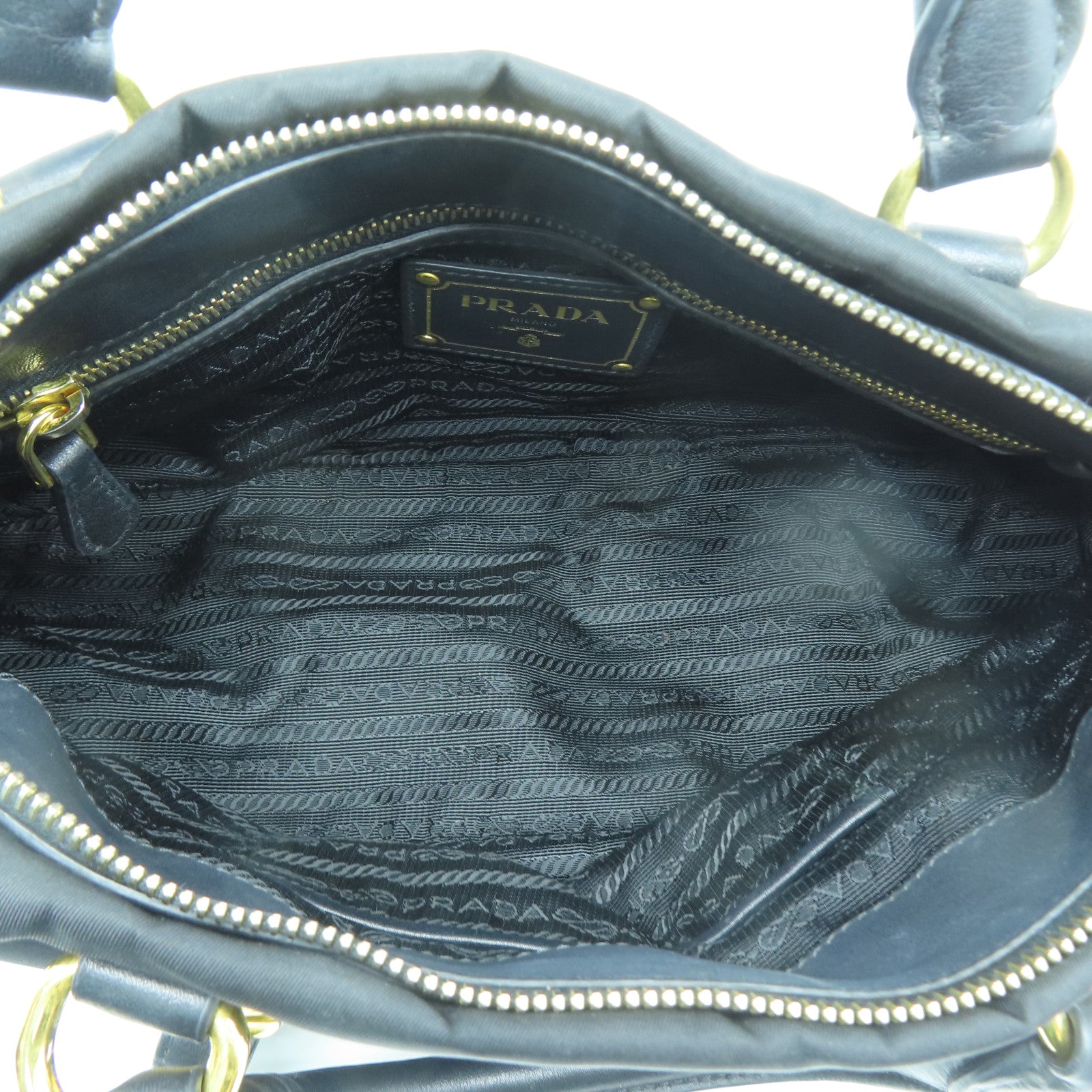 PRADA 尼龙2 way Shoulder金扣手挽肩背两用袋