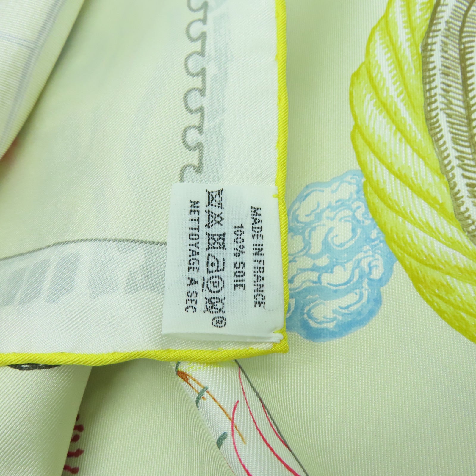 HERMES 絲質Scarf 90x90絲巾米色