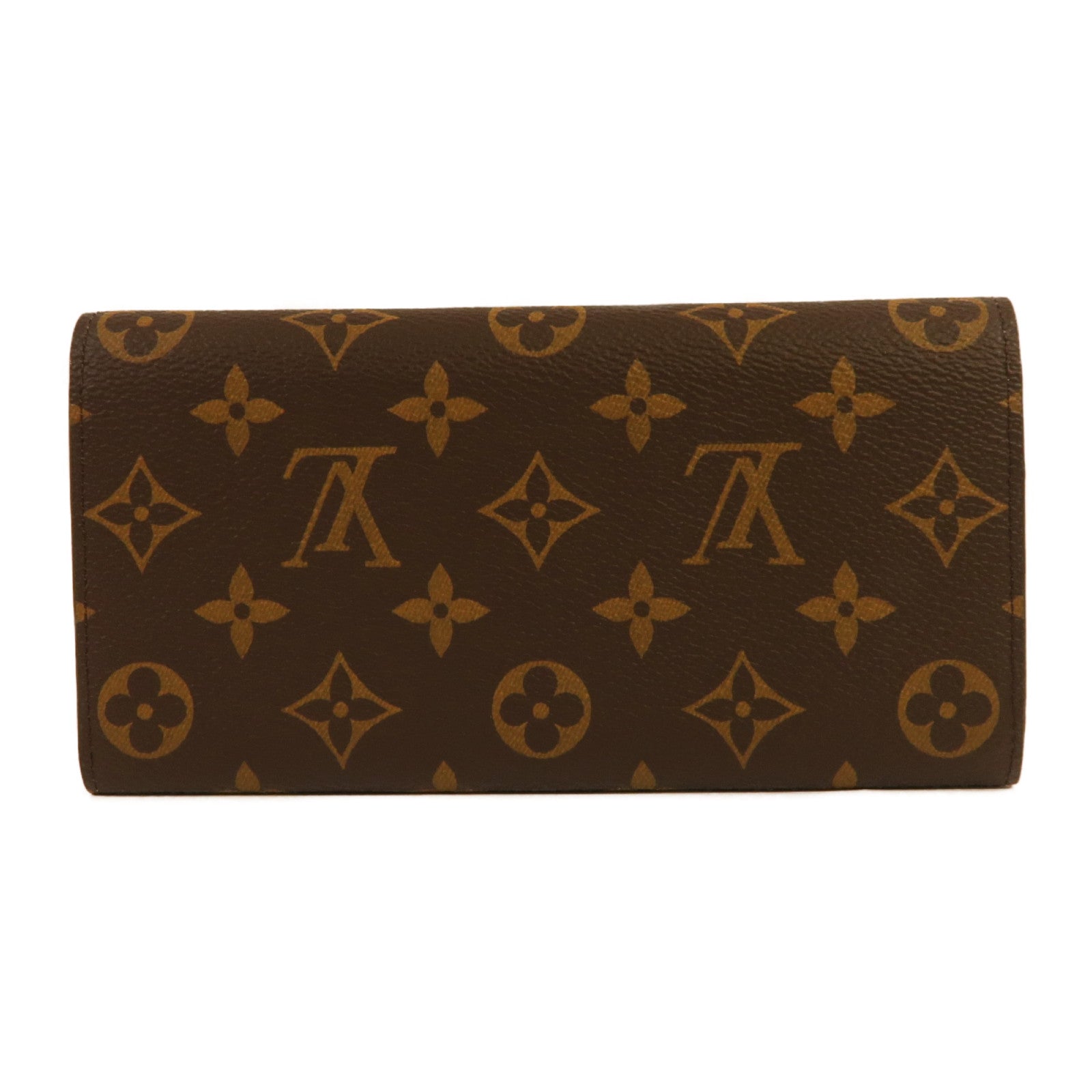 LOUIS VUITTON Monogram Emilie Wallet金扣長錢包啡色