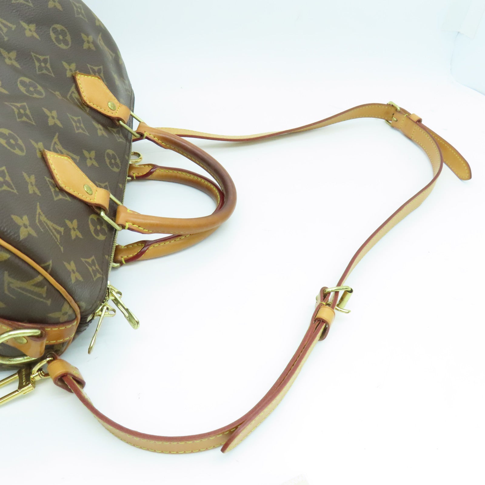 LOUIS VUITTON Monogram Speedy Bandouliere 30手挽肩背兩用袋啡色