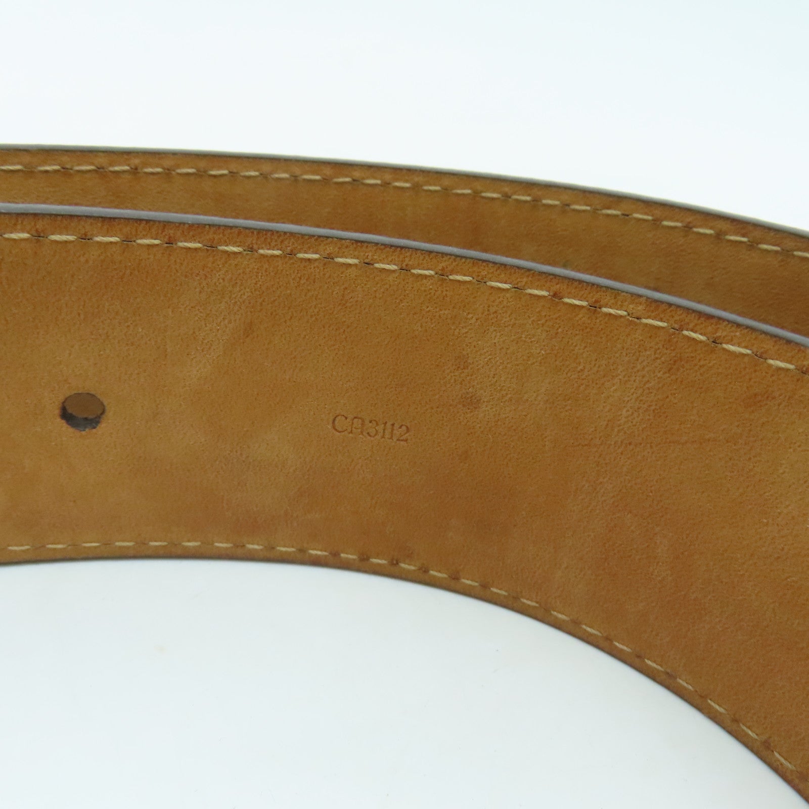 LOUIS VUITTON Monogram Belt金扣皮带啡色