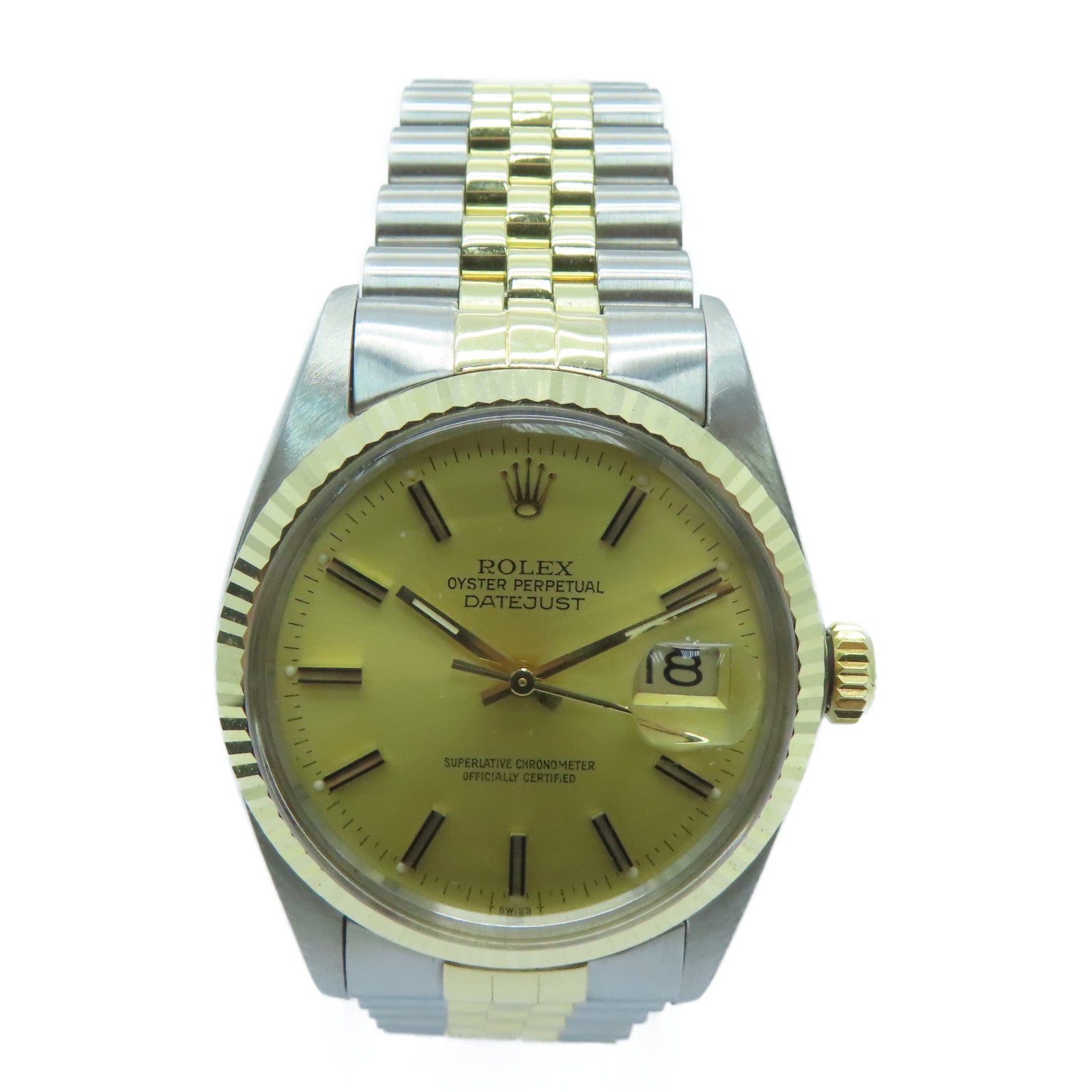 ROLEX [Sharp Discount] Datejust 18K Gold/Stainless Steel Watch Automatic Movement Yellow