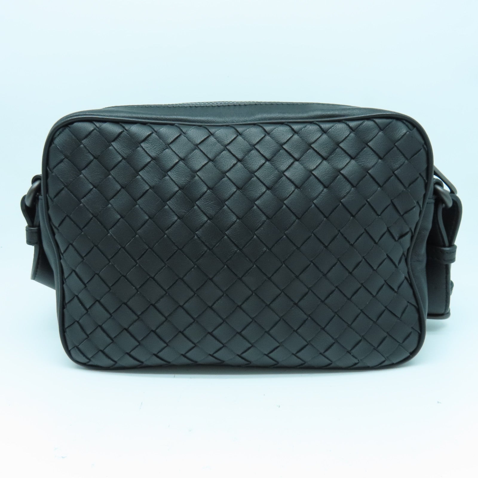 BOTTEGA VENETA 织纹皮革Shoulder Bag肩背袋黑色