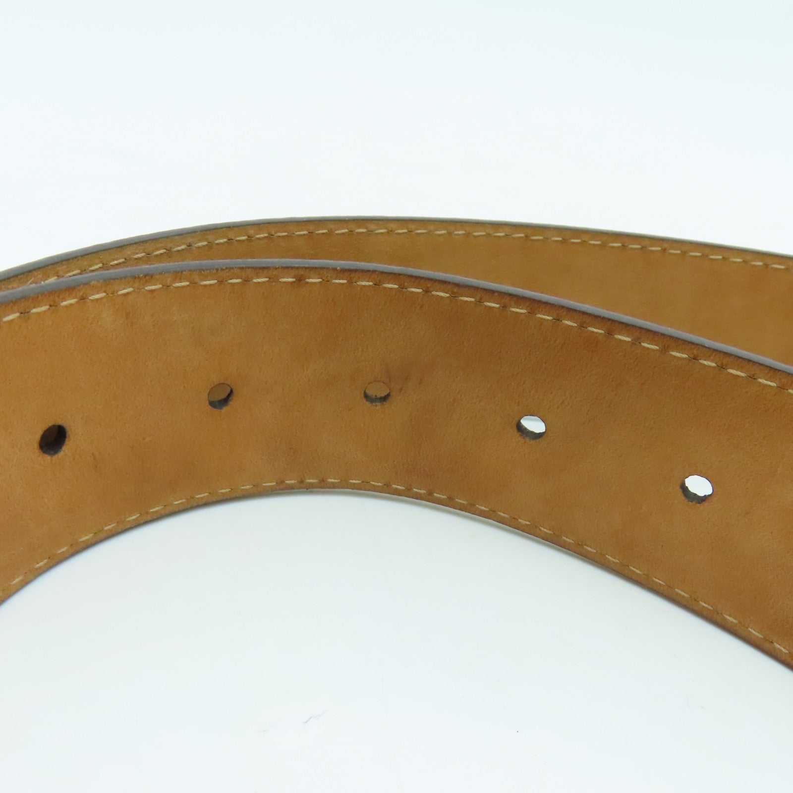 LOUIS VUITTON Monogram Belt金扣皮带啡色