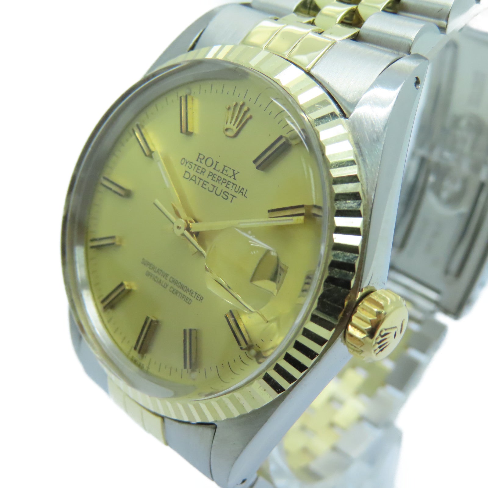 ROLEX [Sharp Discount] Datejust 18K Gold/Stainless Steel Watch Automatic Movement Yellow
