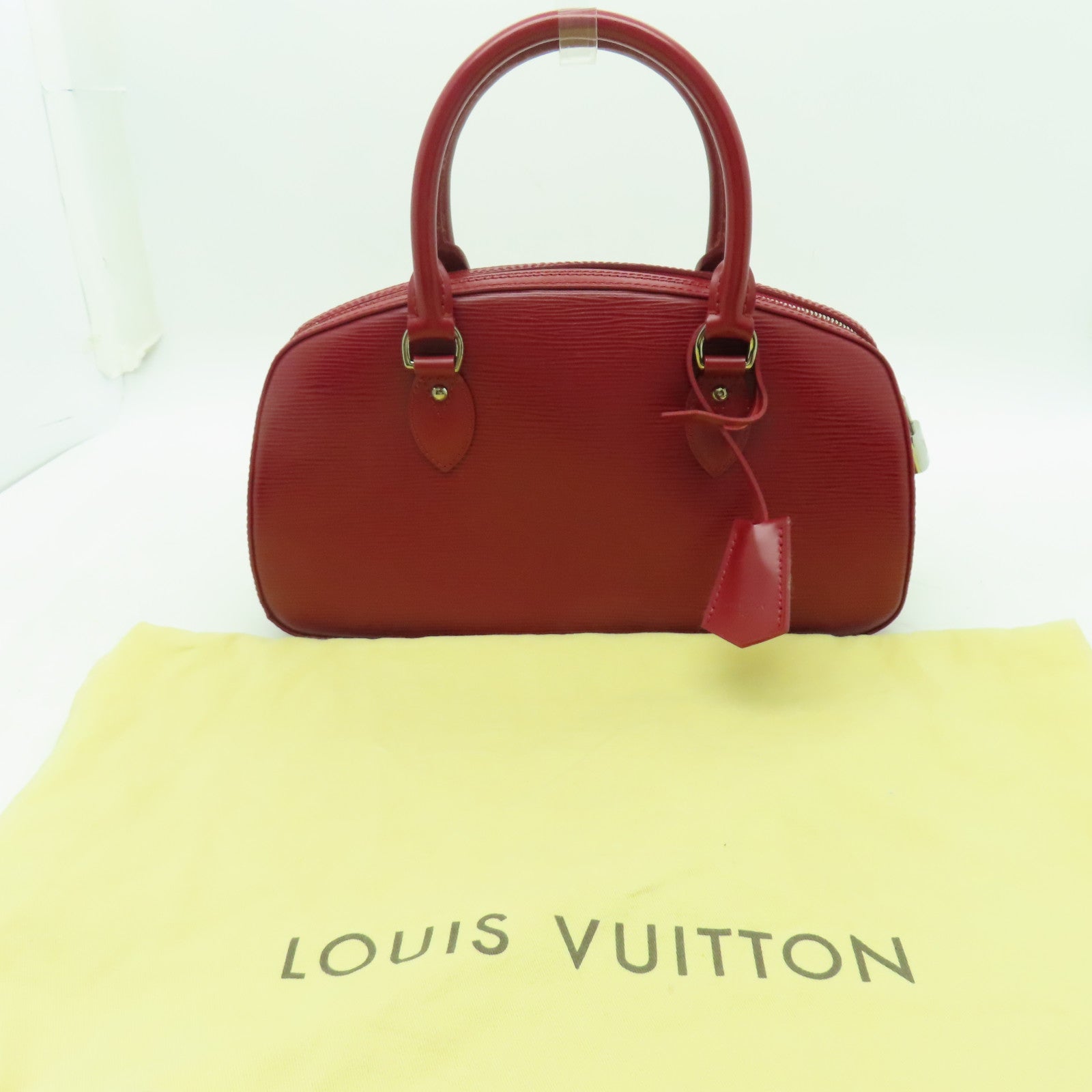 LOUIS VUITTON Epi Jasmin銀扣手挽袋紅色