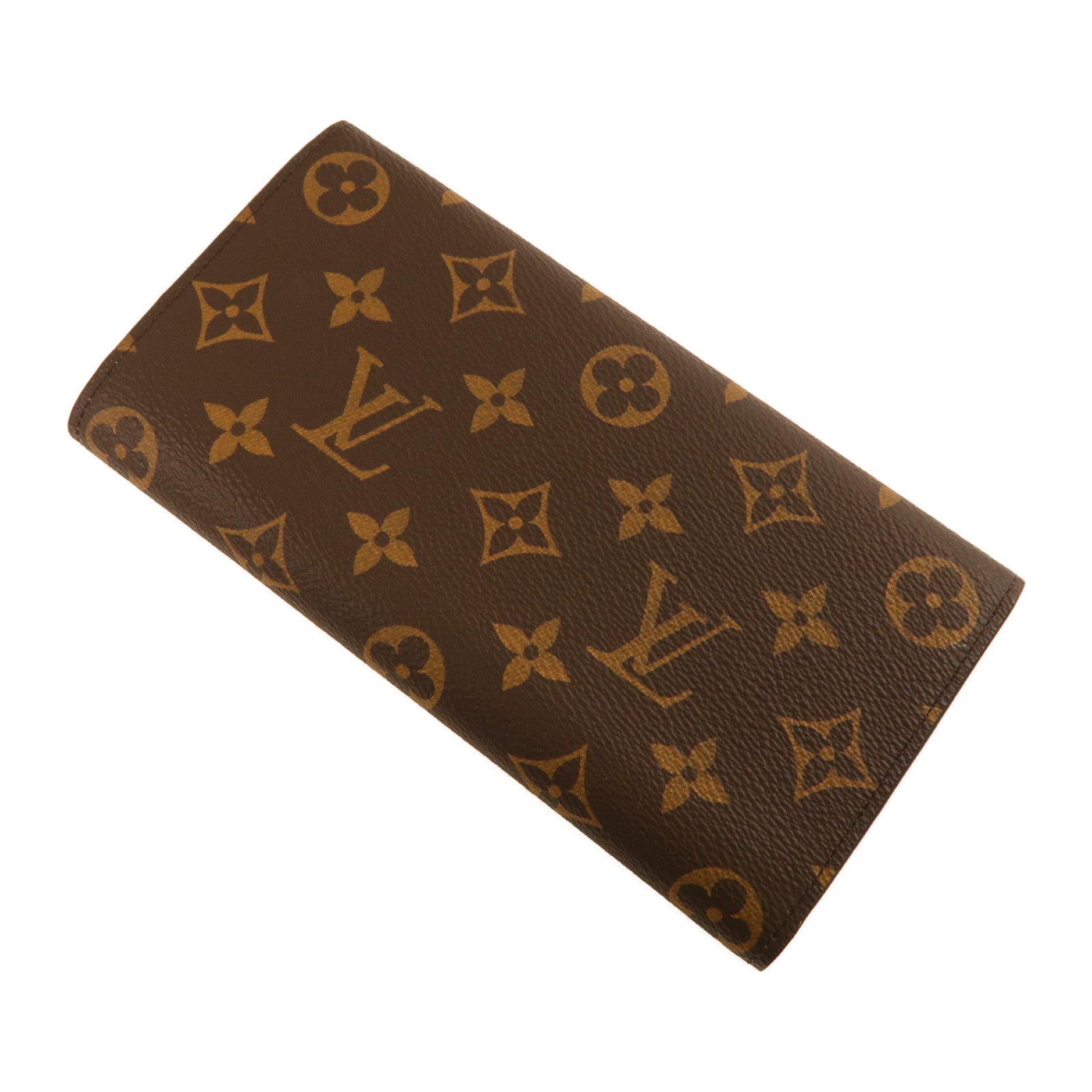 LOUIS VUITTON Monogram Emilie Wallet金扣長錢包啡色