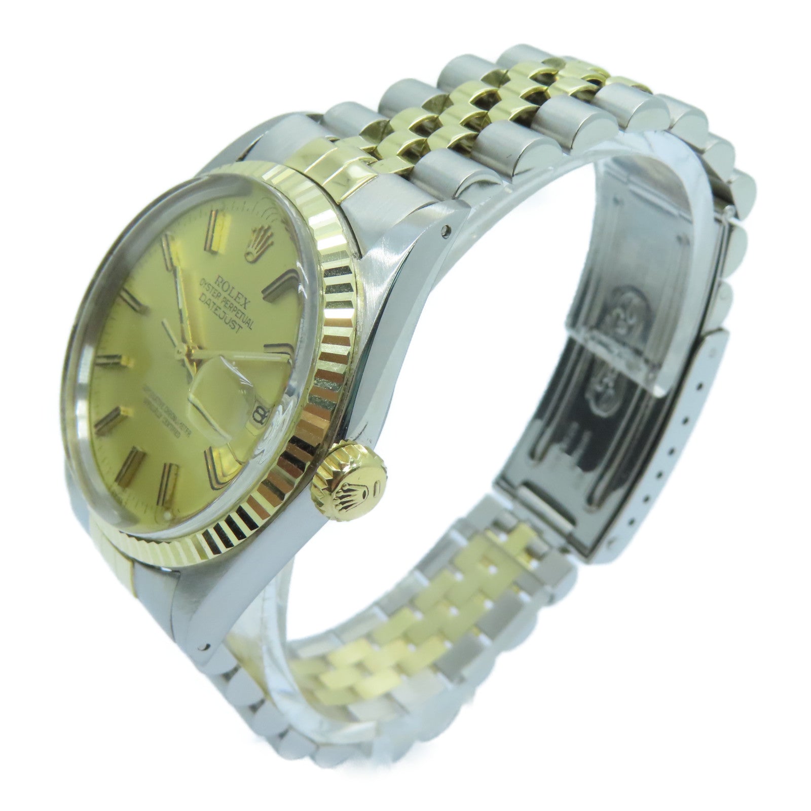 ROLEX [Sharp Discount] Datejust 18K Gold/Stainless Steel Watch Automatic Movement Yellow