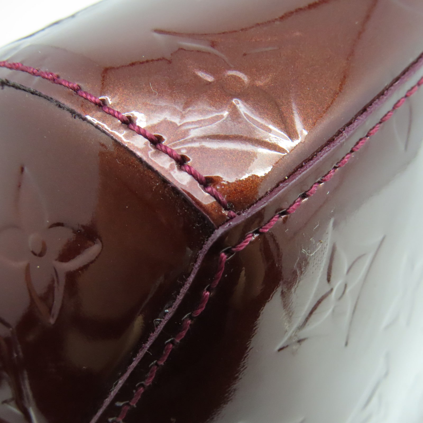 LOUIS VUITTON Vernis Sherwood PM Shoulder Bag肩背袋酒紅色