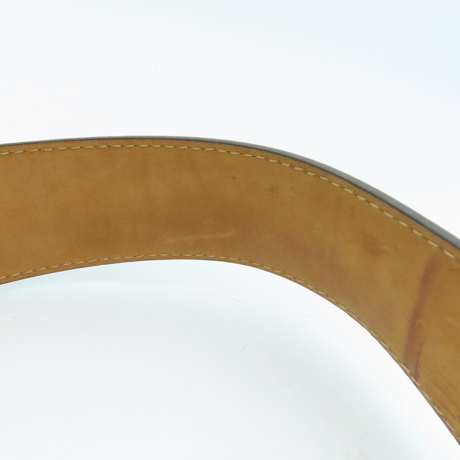 LOUIS VUITTON Monogram Belt金扣皮带啡色