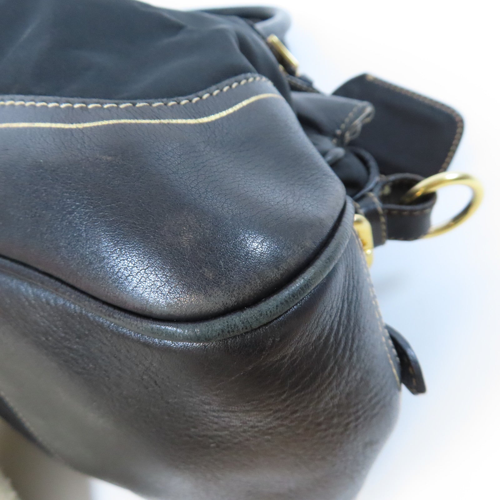 PRADA 尼龍2 Way Shoulder Bag金扣手挽肩背兩用袋黑色