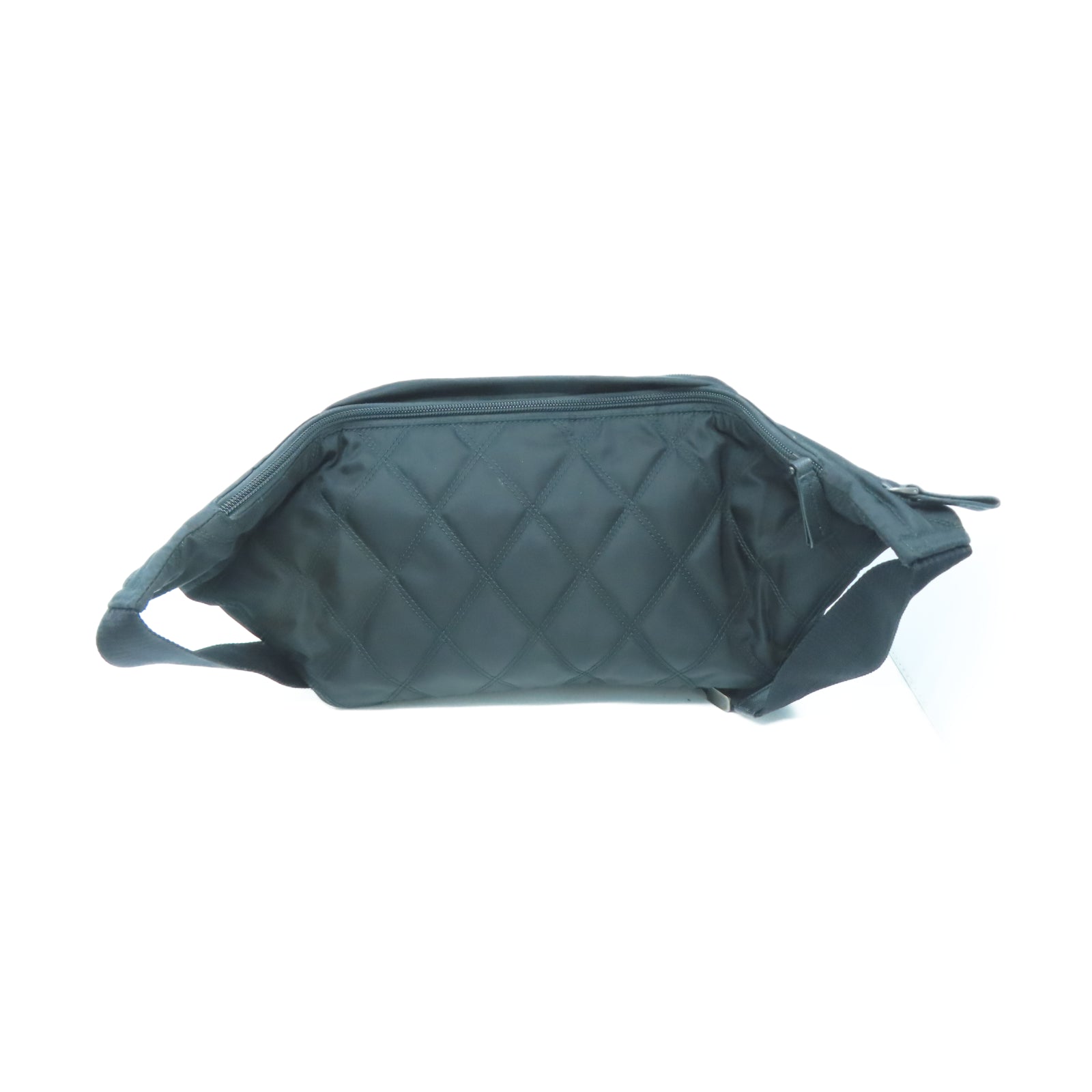 PRADA 尼龍Waist Bag銀扣腰包黑色
