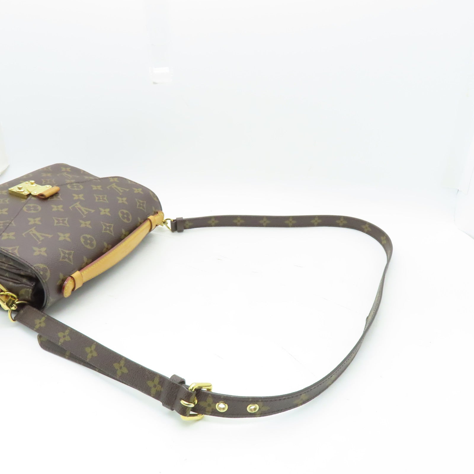 LOUIS VUITTON Monogram Pochette Metis金扣手挽肩背兩用袋啡色