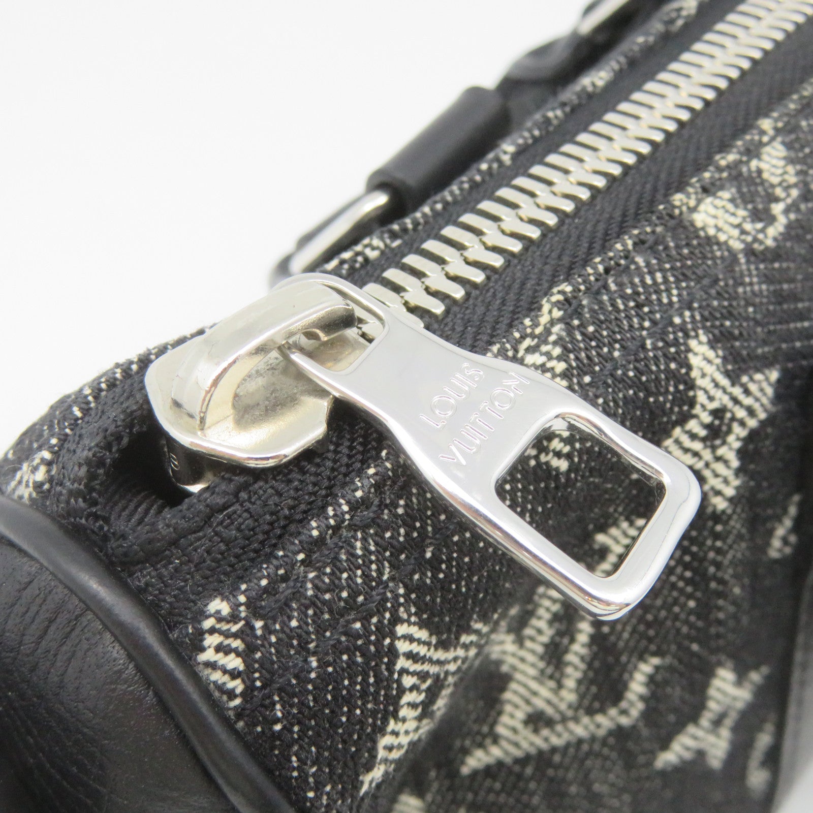 LOUIS VUITTON Mono-Denim Keepall XS 2way Shoulder Bag手挽肩背两用袋黑色