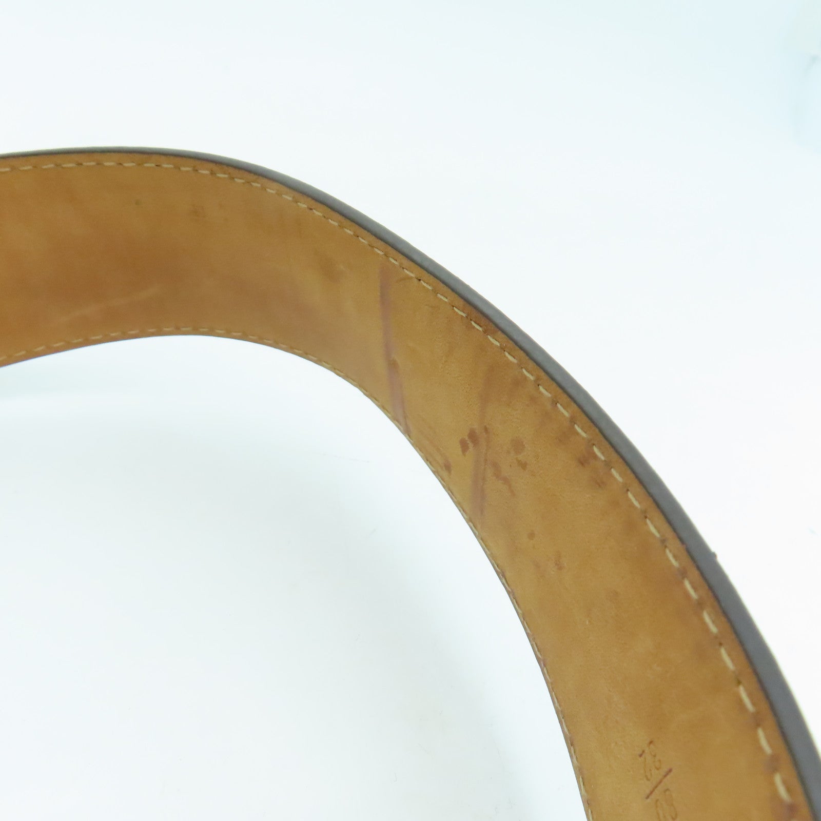 LOUIS VUITTON Monogram Belt金扣皮带啡色