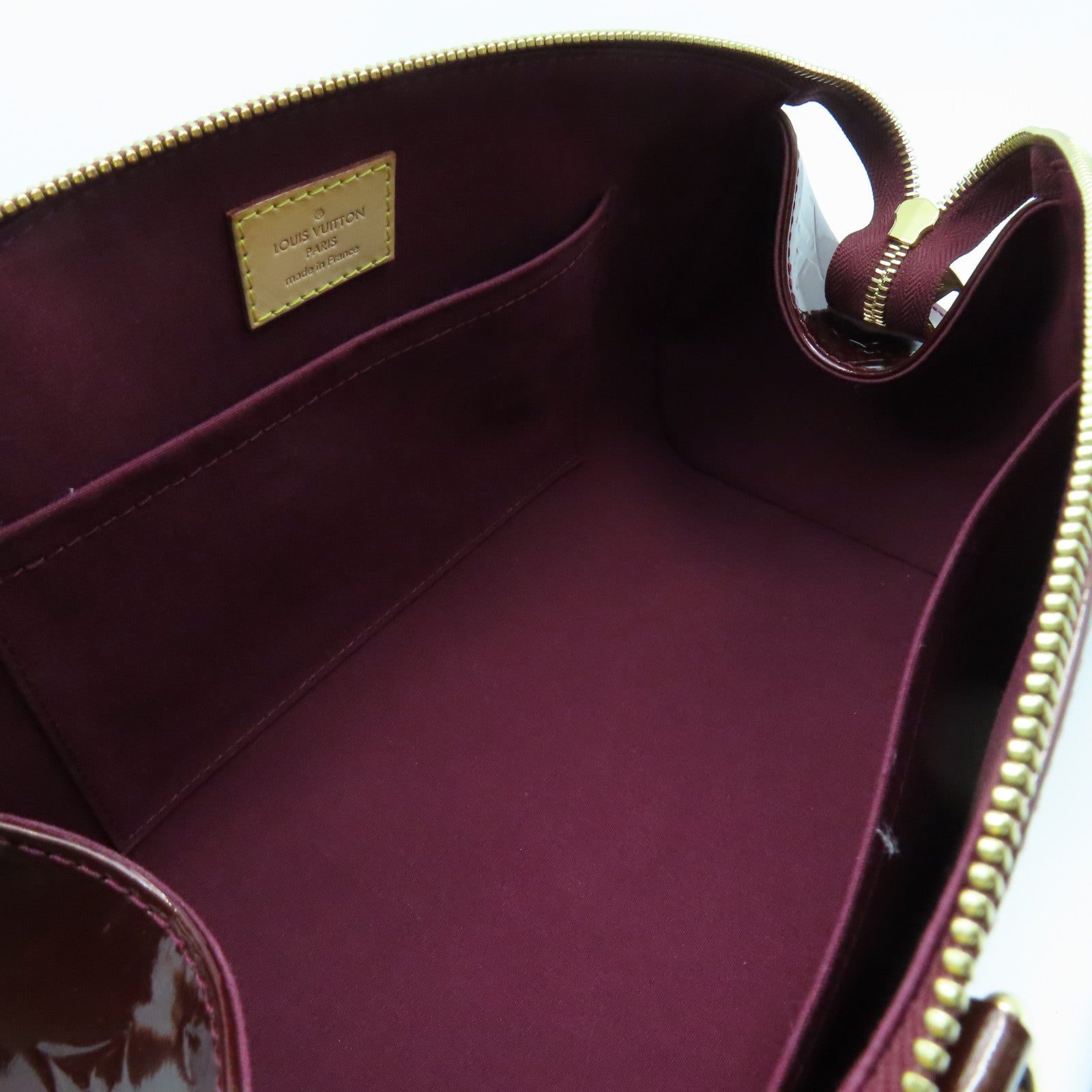 LOUIS VUITTON Vernis Sherwood PM Shoulder Bag肩背袋酒紅色