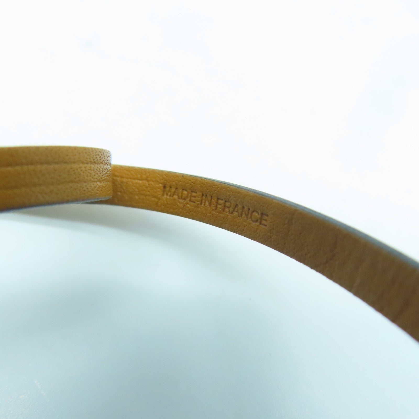 HERMES 皮革Hermes Charm挂饰黄色/啡色