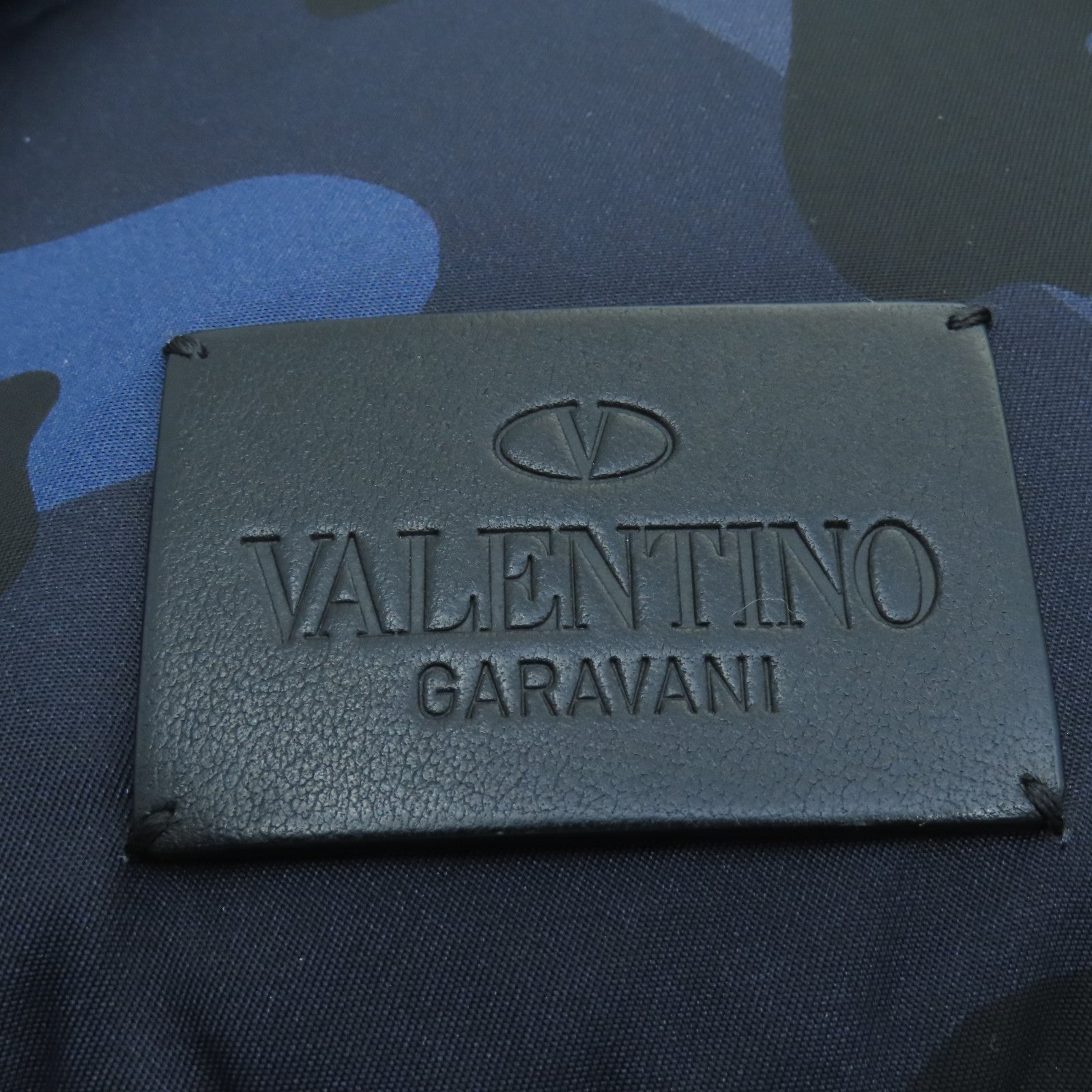 Valentino 尼龙Backpack银扣背包蓝色