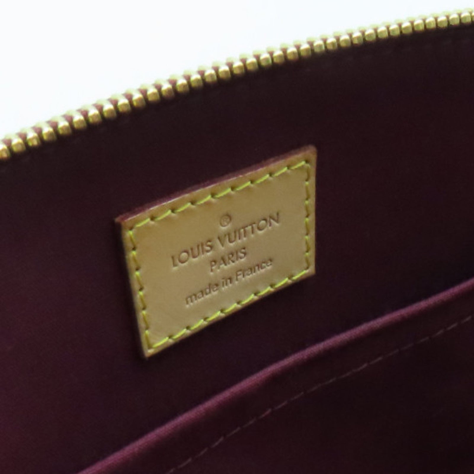 LOUIS VUITTON Vernis Sherwood PM Shoulder Bag肩背袋酒紅色
