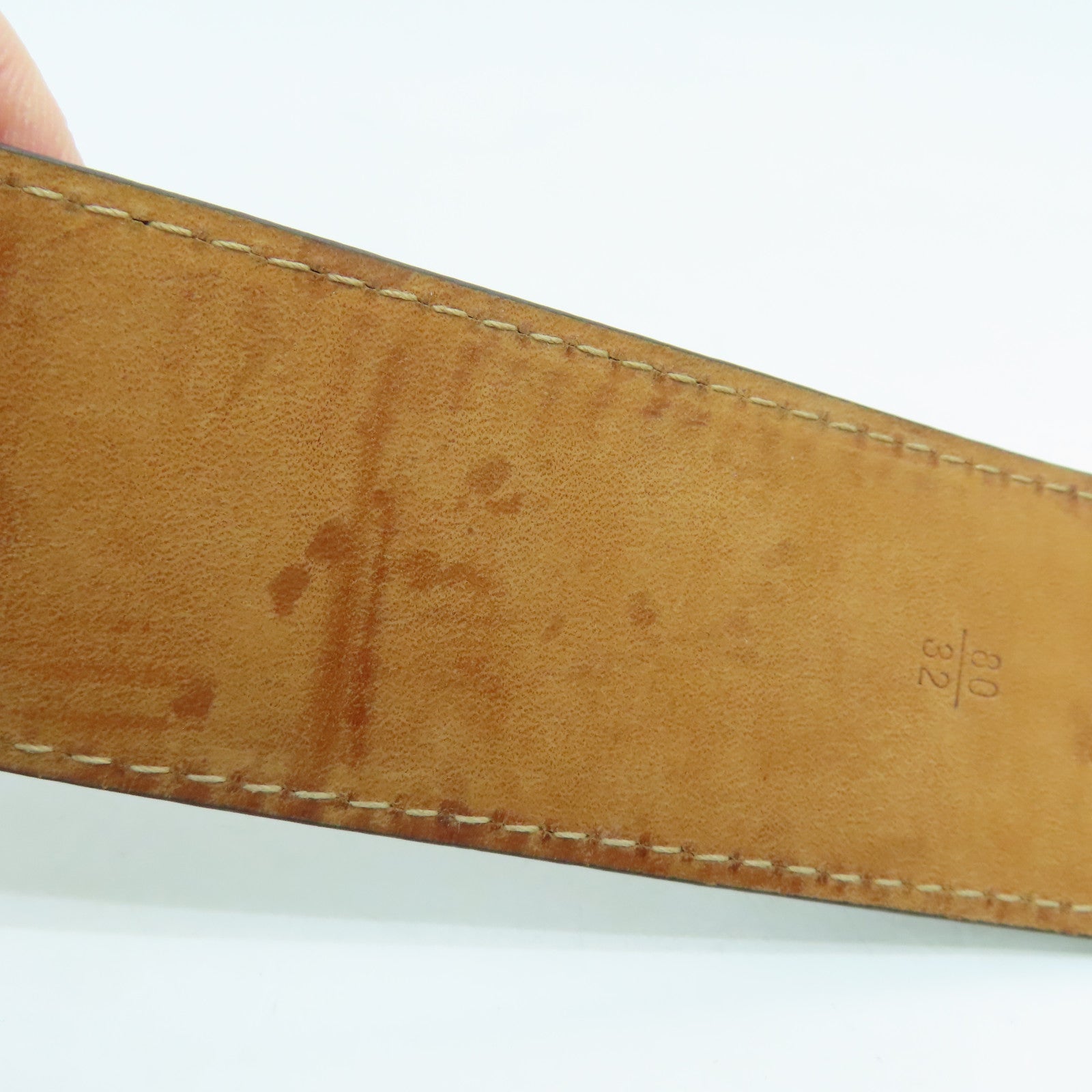 LOUIS VUITTON Monogram Belt金扣皮带啡色