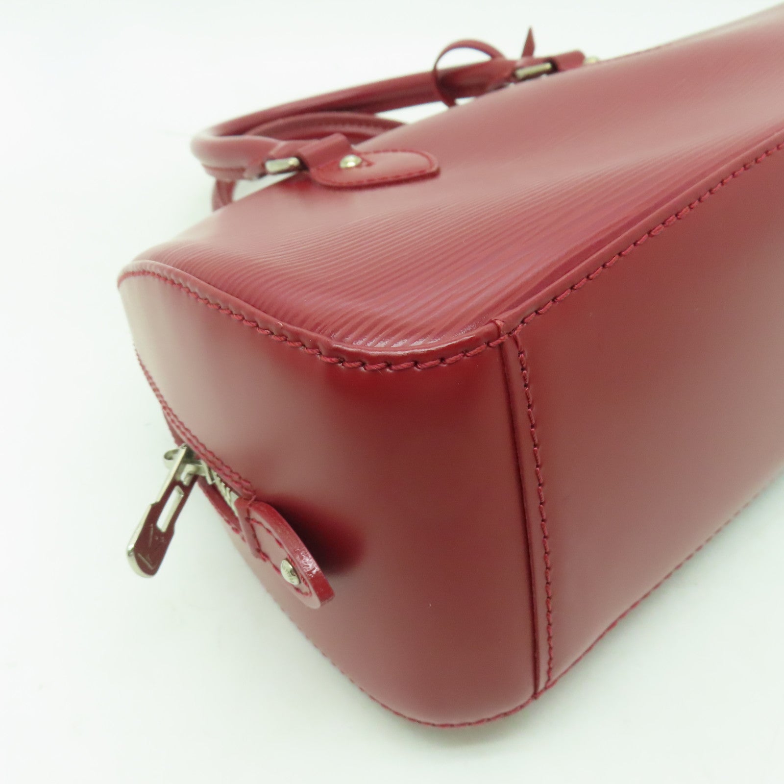LOUIS VUITTON Epi Jasmin銀扣手挽袋紅色