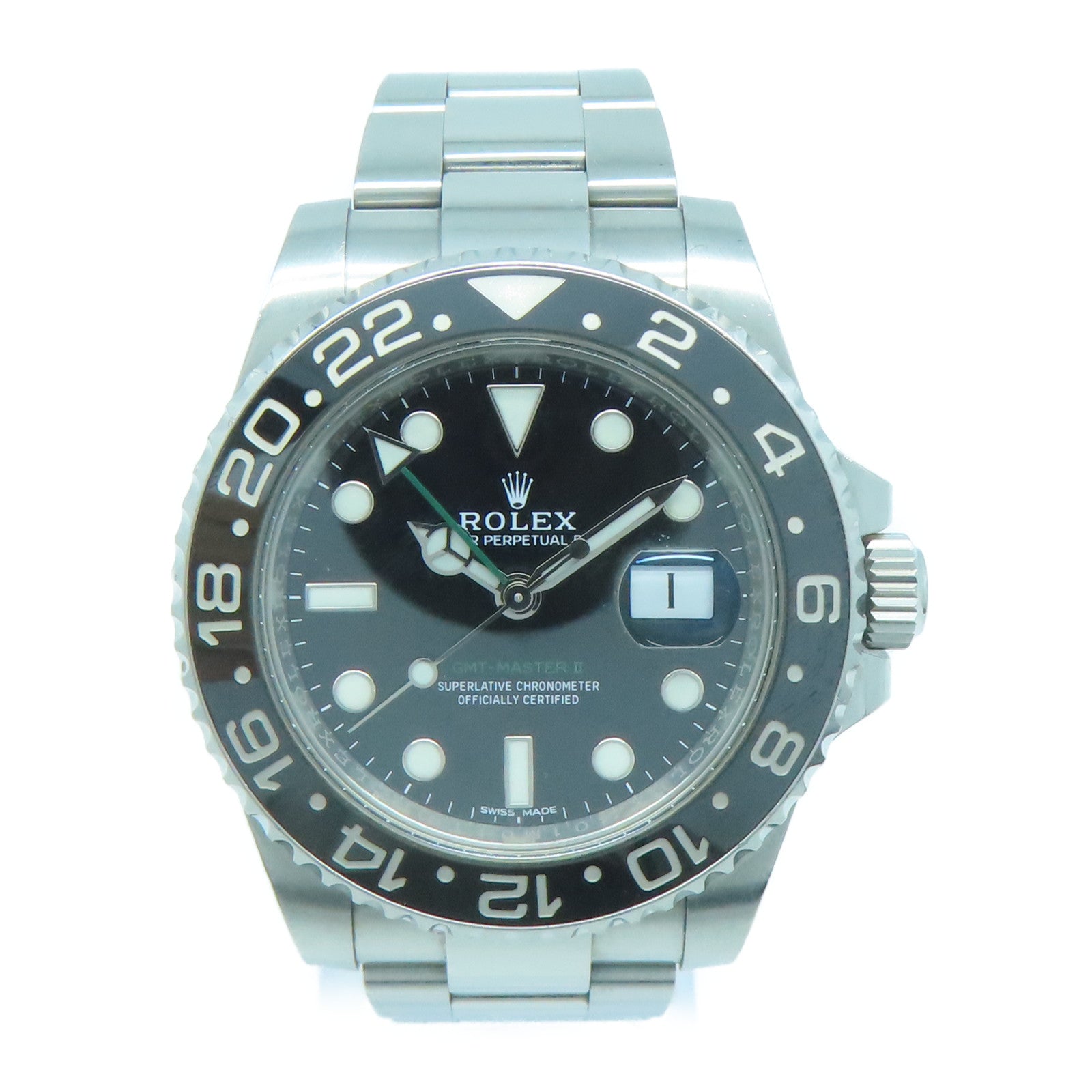 ROLEX GMT Master II不鏽鋼自動機芯手錶黑色