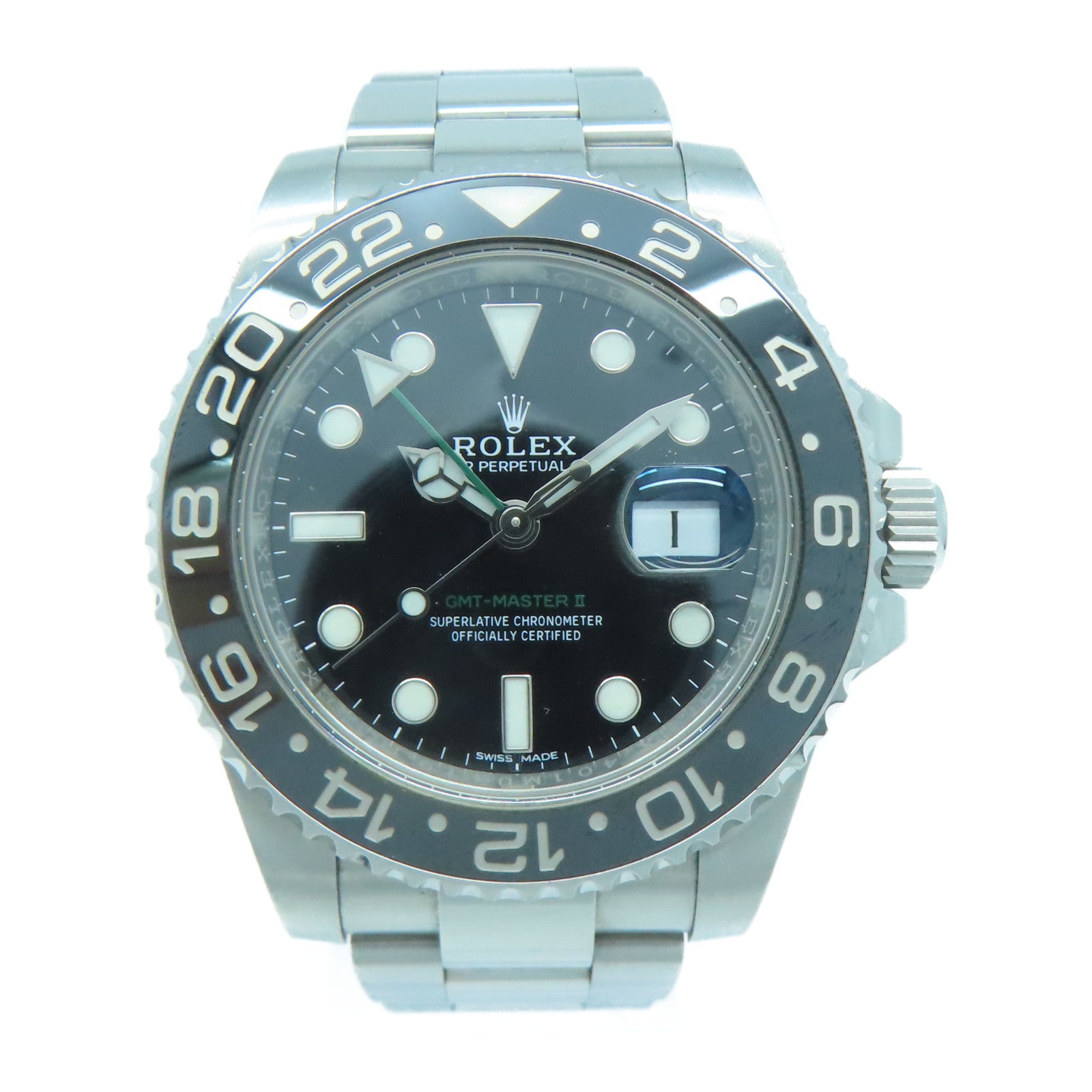 ROLEX GMT Master II不鏽鋼自動機芯手錶黑色