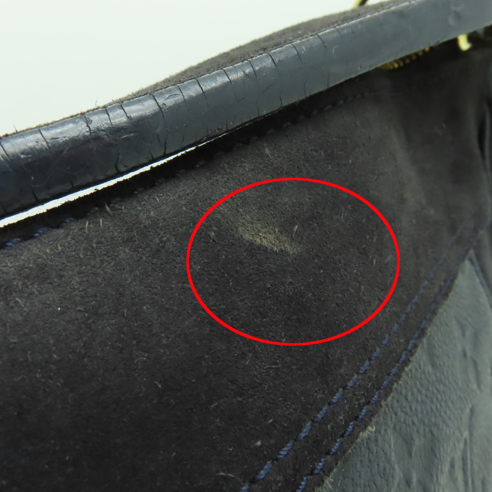 LOUIS VUITTON Monogram Empreinte Audacieuse PM金扣手挽肩背兩用袋深藍色