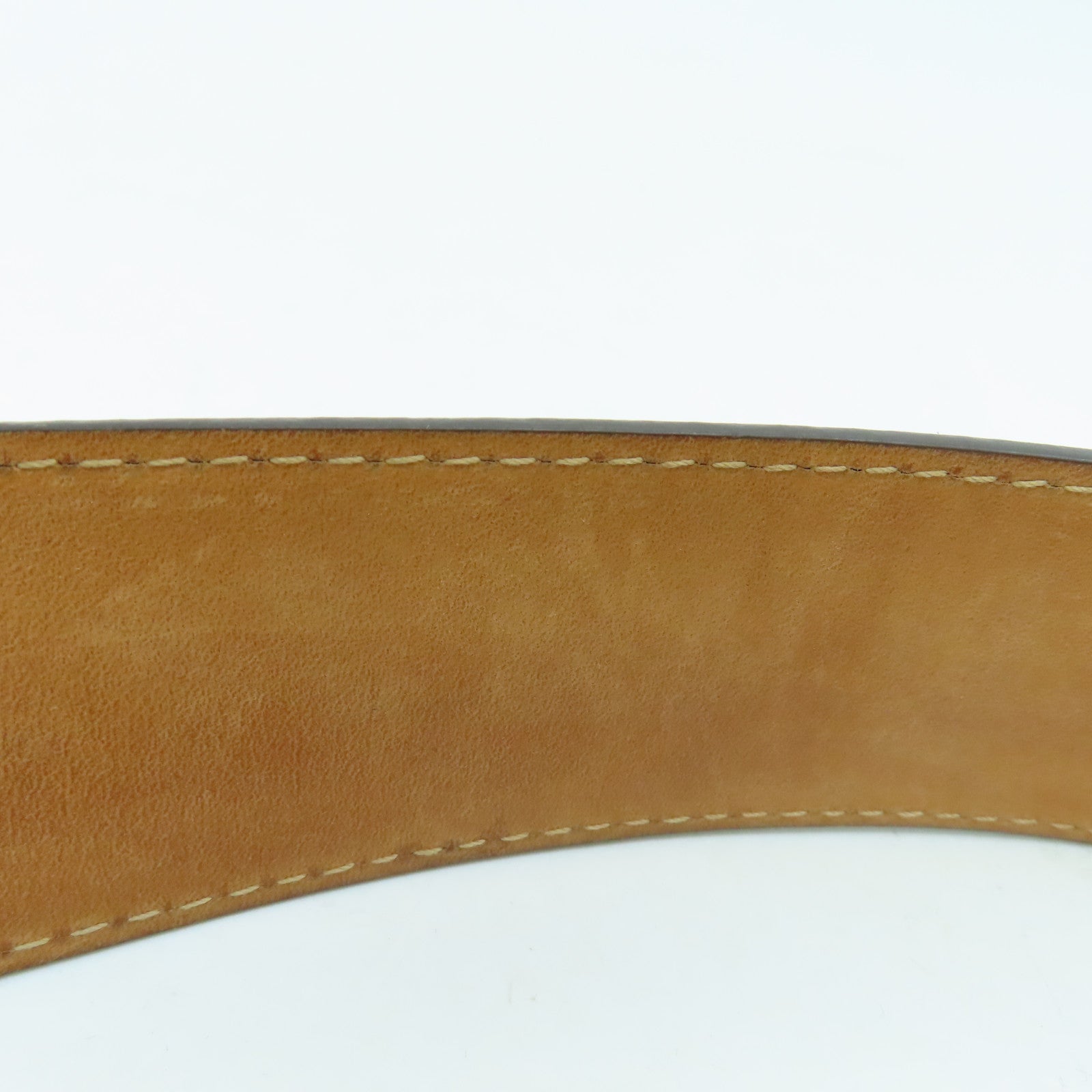 LOUIS VUITTON Monogram Belt金扣皮带啡色