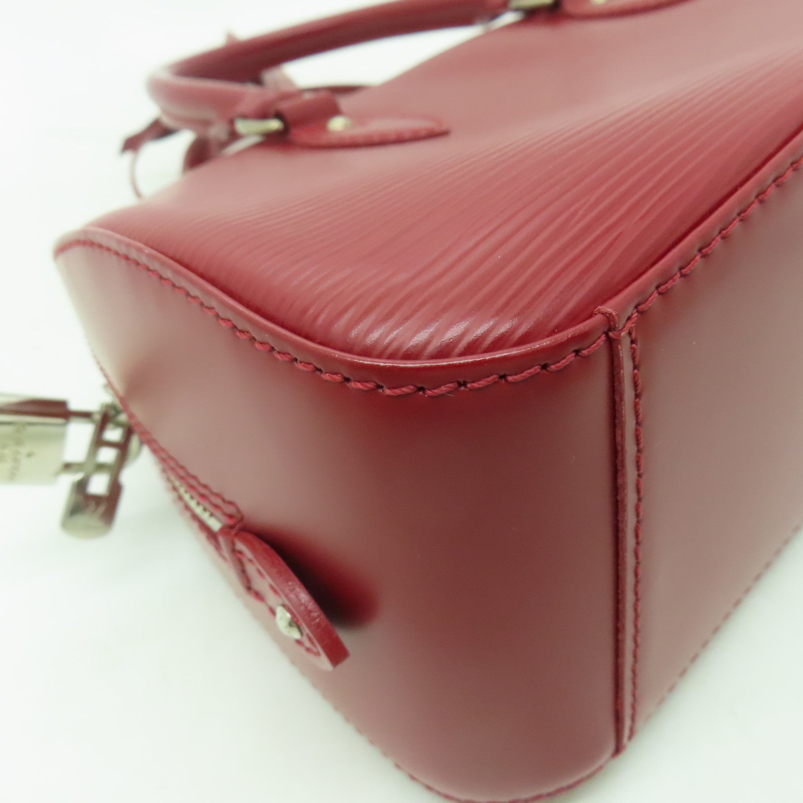 LOUIS VUITTON Epi Jasmin銀扣手挽袋紅色