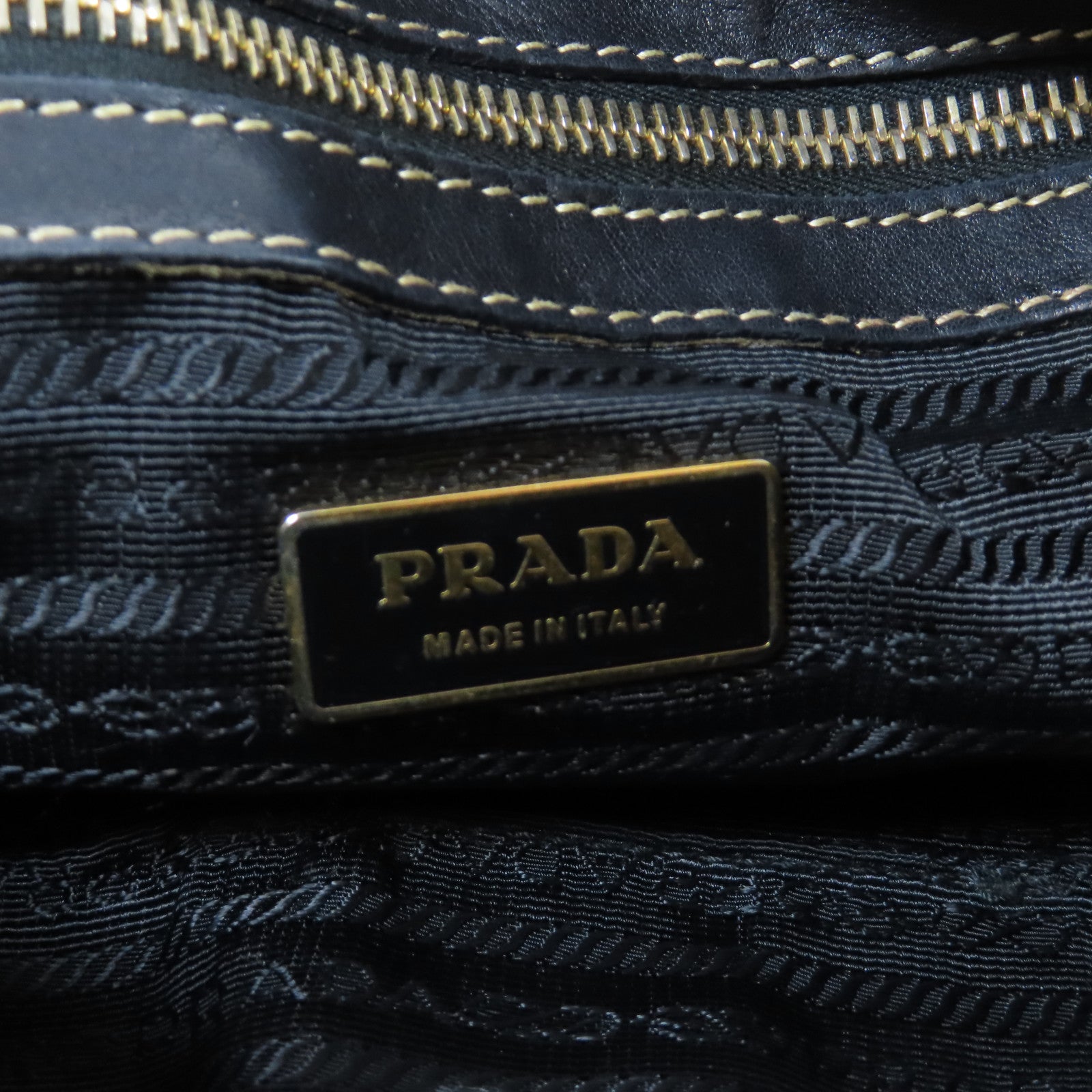PRADA 尼龍2 Way Shoulder Bag金扣手挽肩背兩用袋黑色