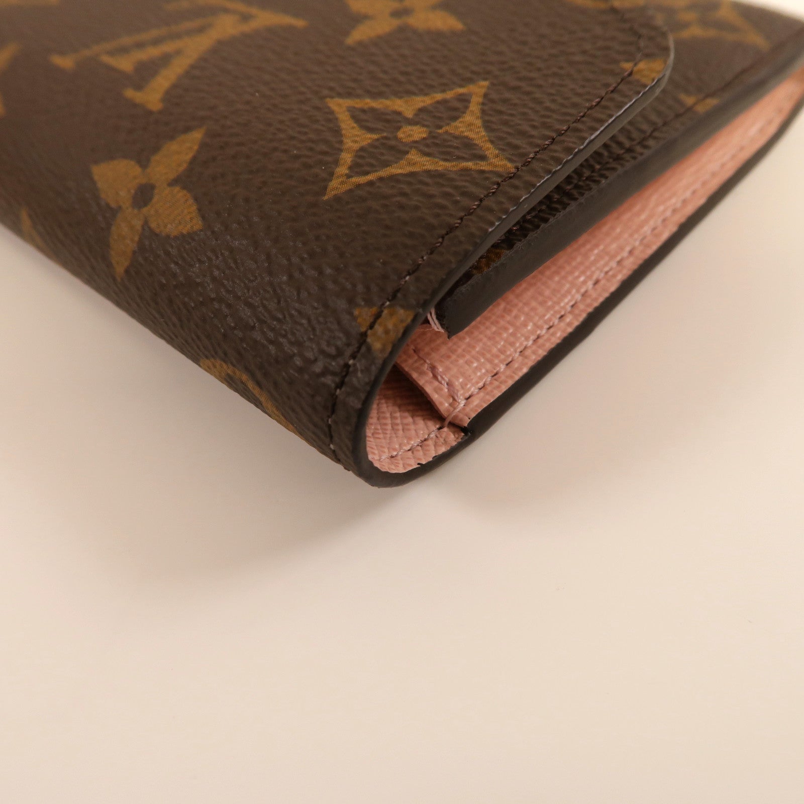 LOUIS VUITTON Monogram Emilie Wallet金扣長錢包啡色