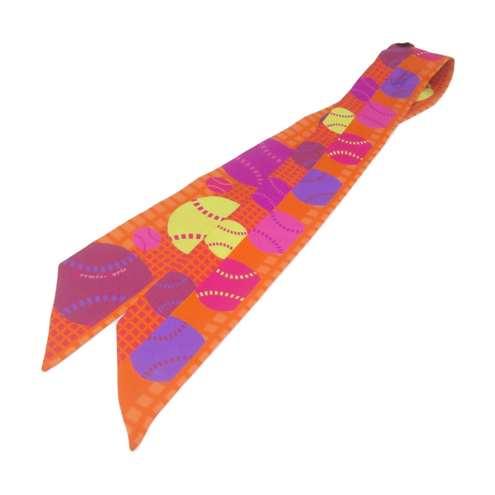 HERMES silk Twilly Scarf scarf color