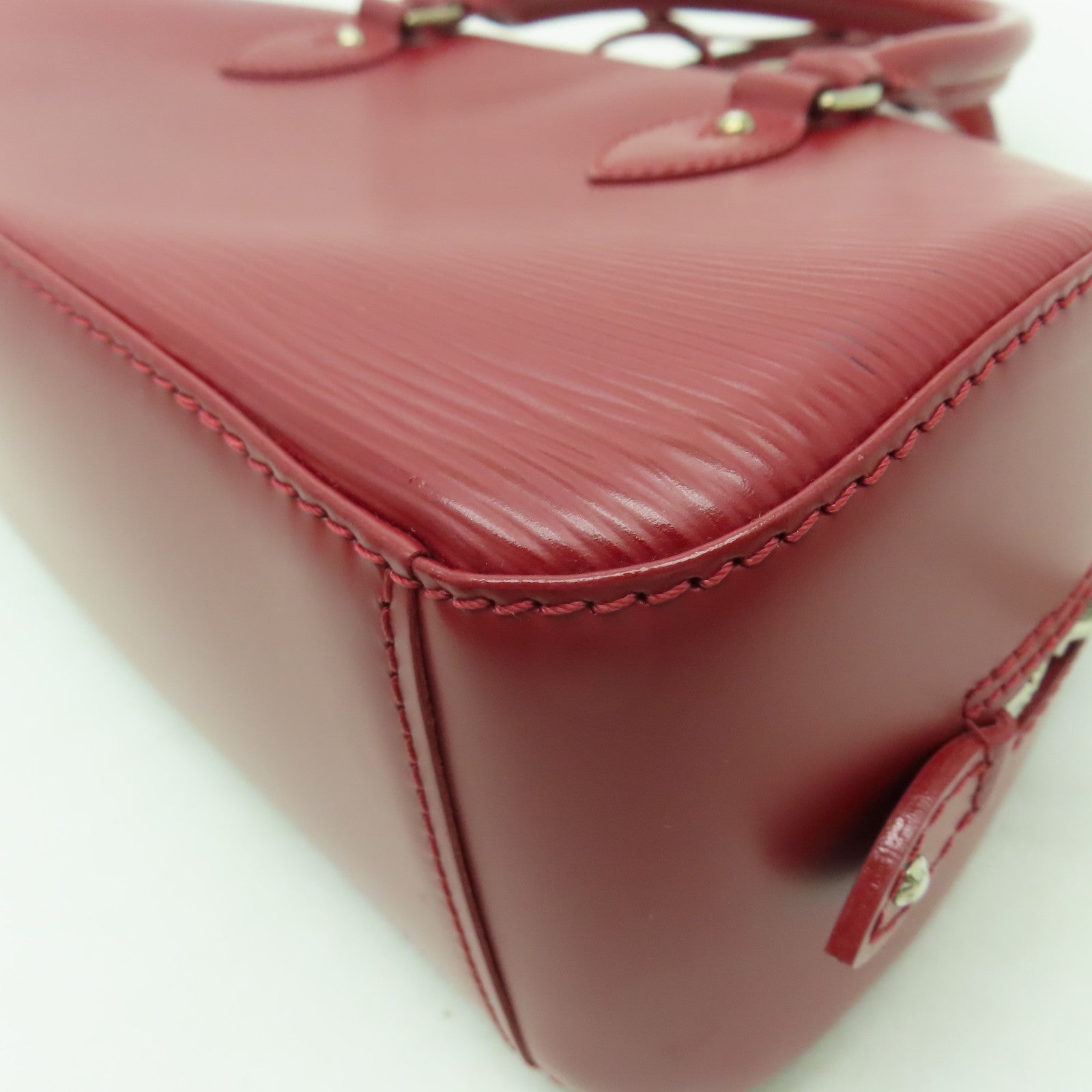 LOUIS VUITTON Epi Jasmin銀扣手挽袋紅色