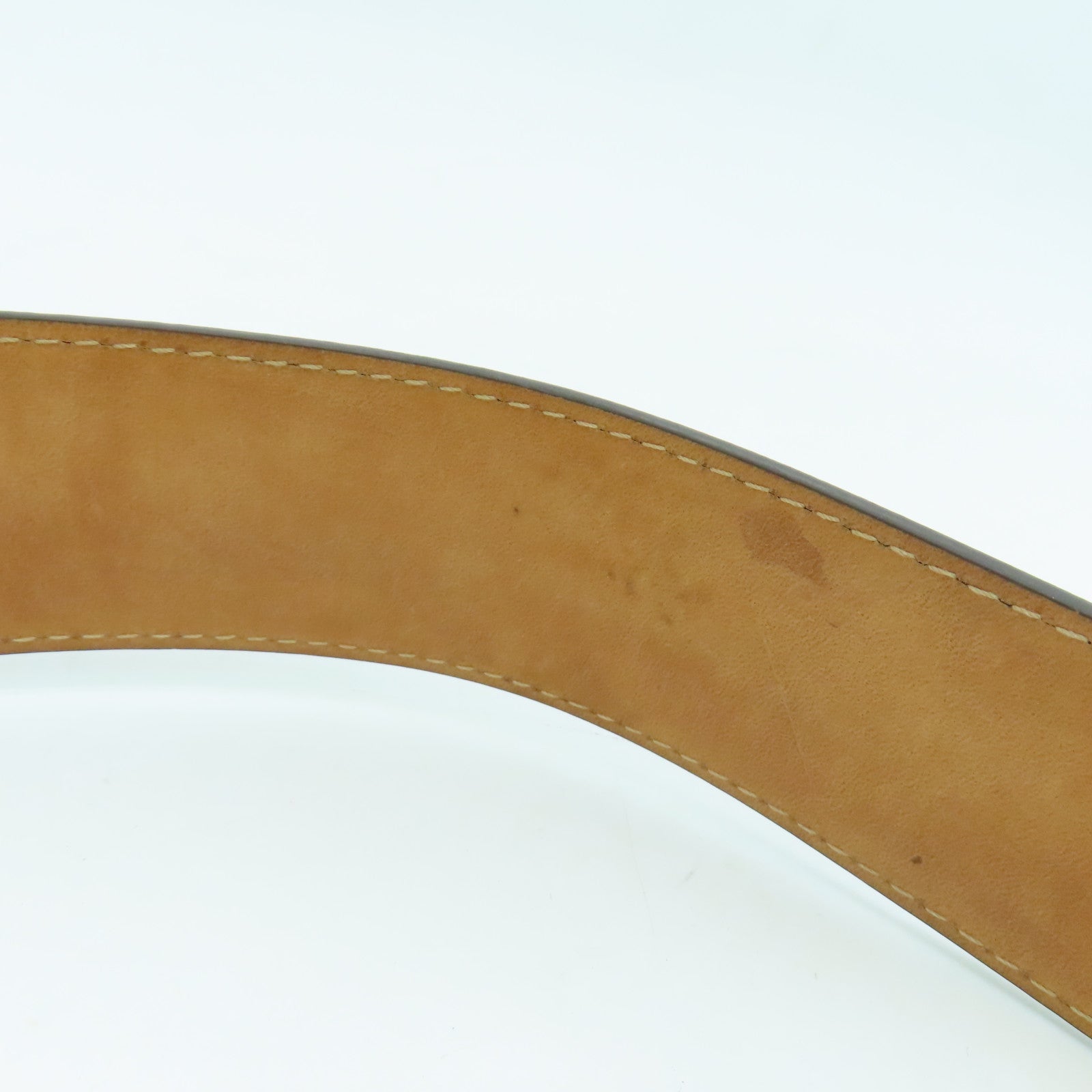 LOUIS VUITTON Monogram Belt金扣皮带啡色