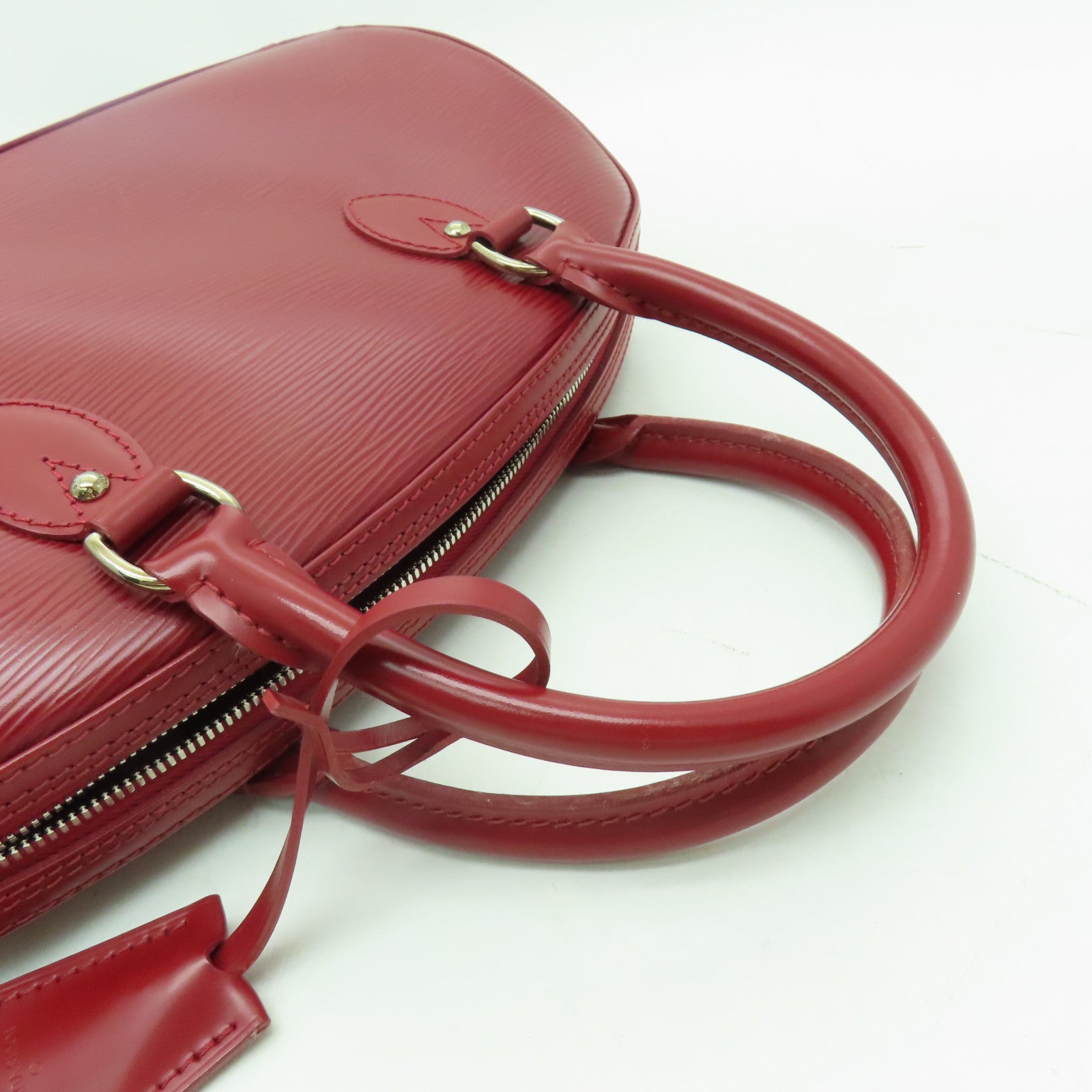 LOUIS VUITTON Epi Jasmin銀扣手挽袋紅色