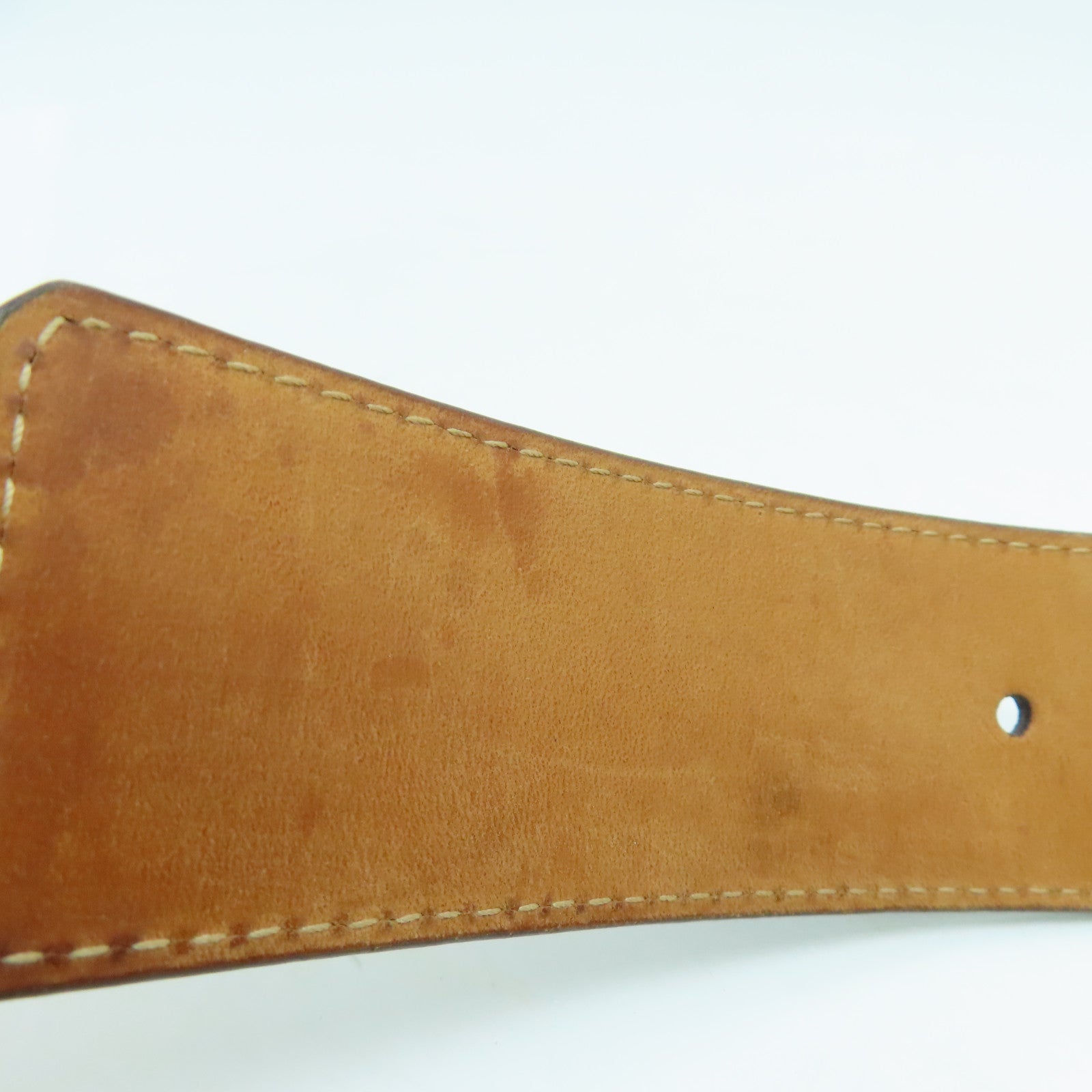 LOUIS VUITTON Monogram Belt金扣皮带啡色