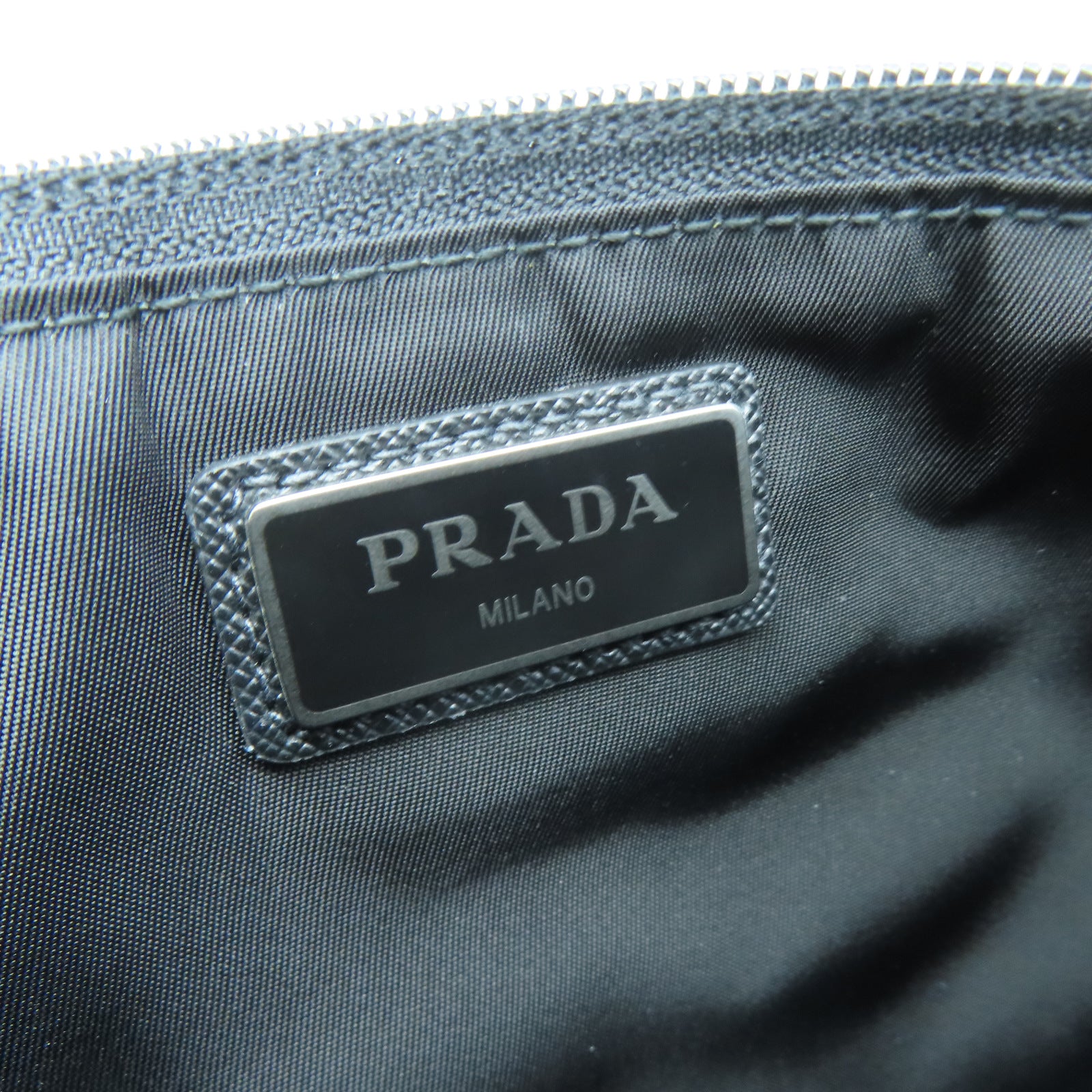 PRADA 尼龍Waist Bag銀扣腰包黑色