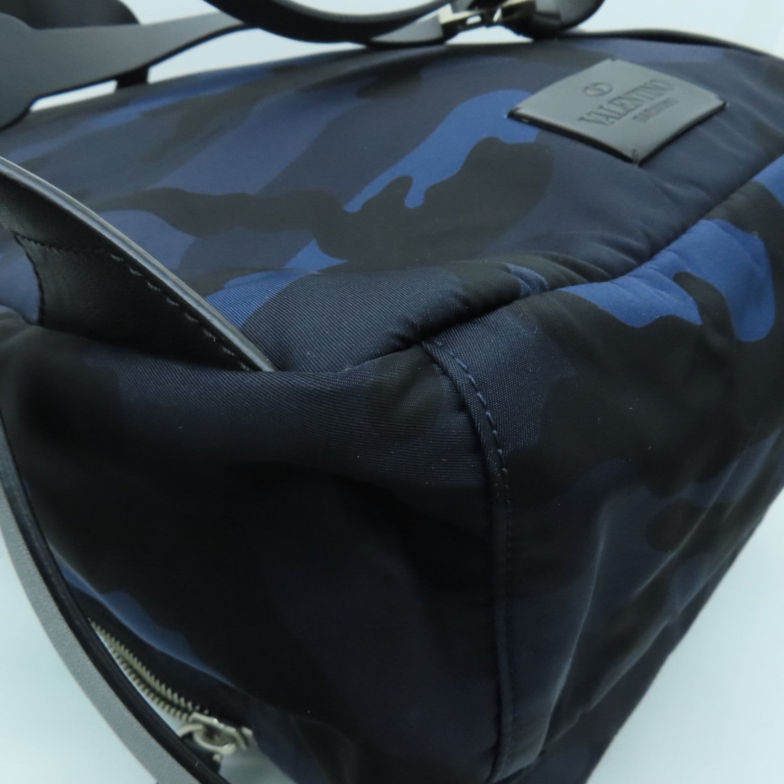 Valentino 尼龙Backpack银扣背包蓝色
