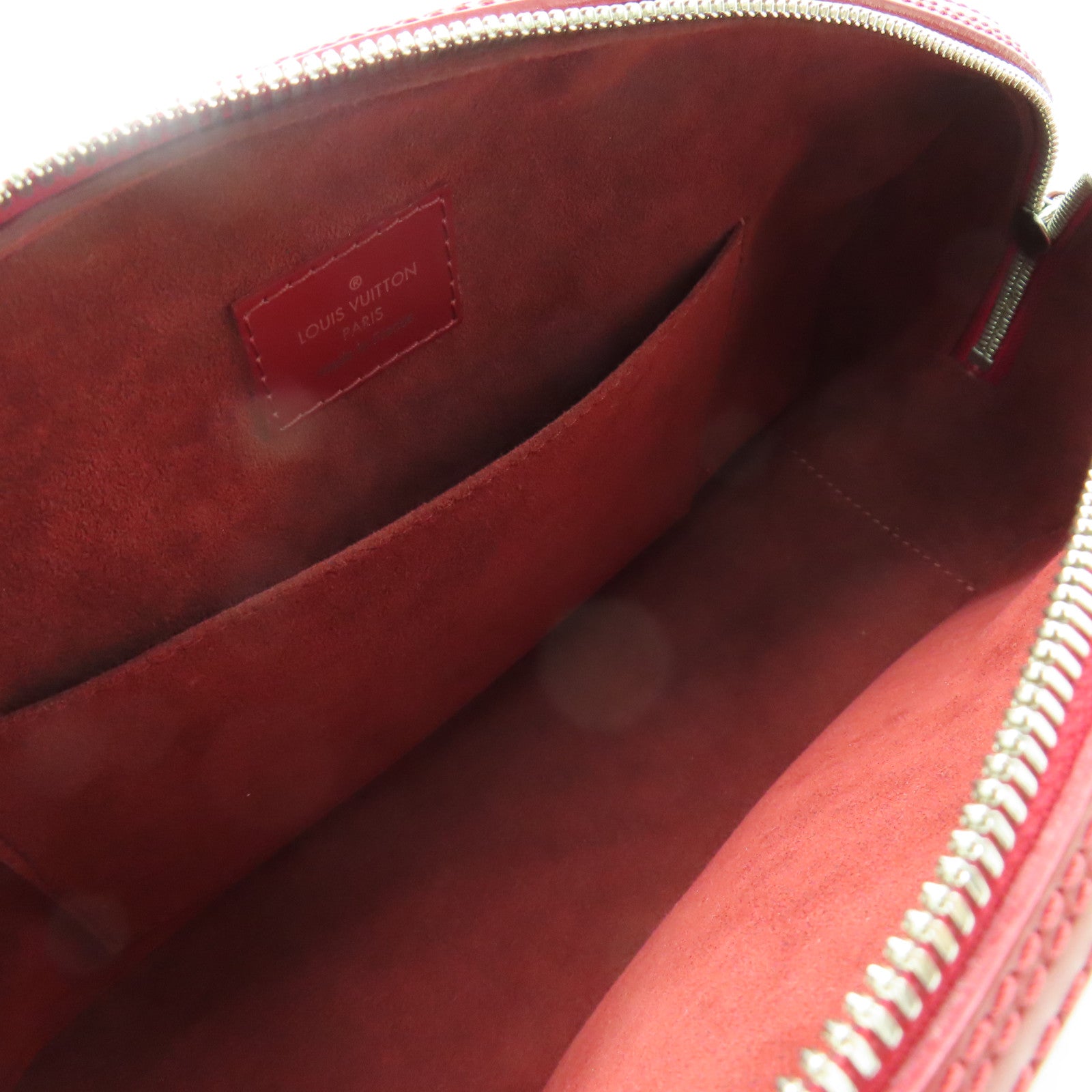 LOUIS VUITTON Epi Jasmin銀扣手挽袋紅色