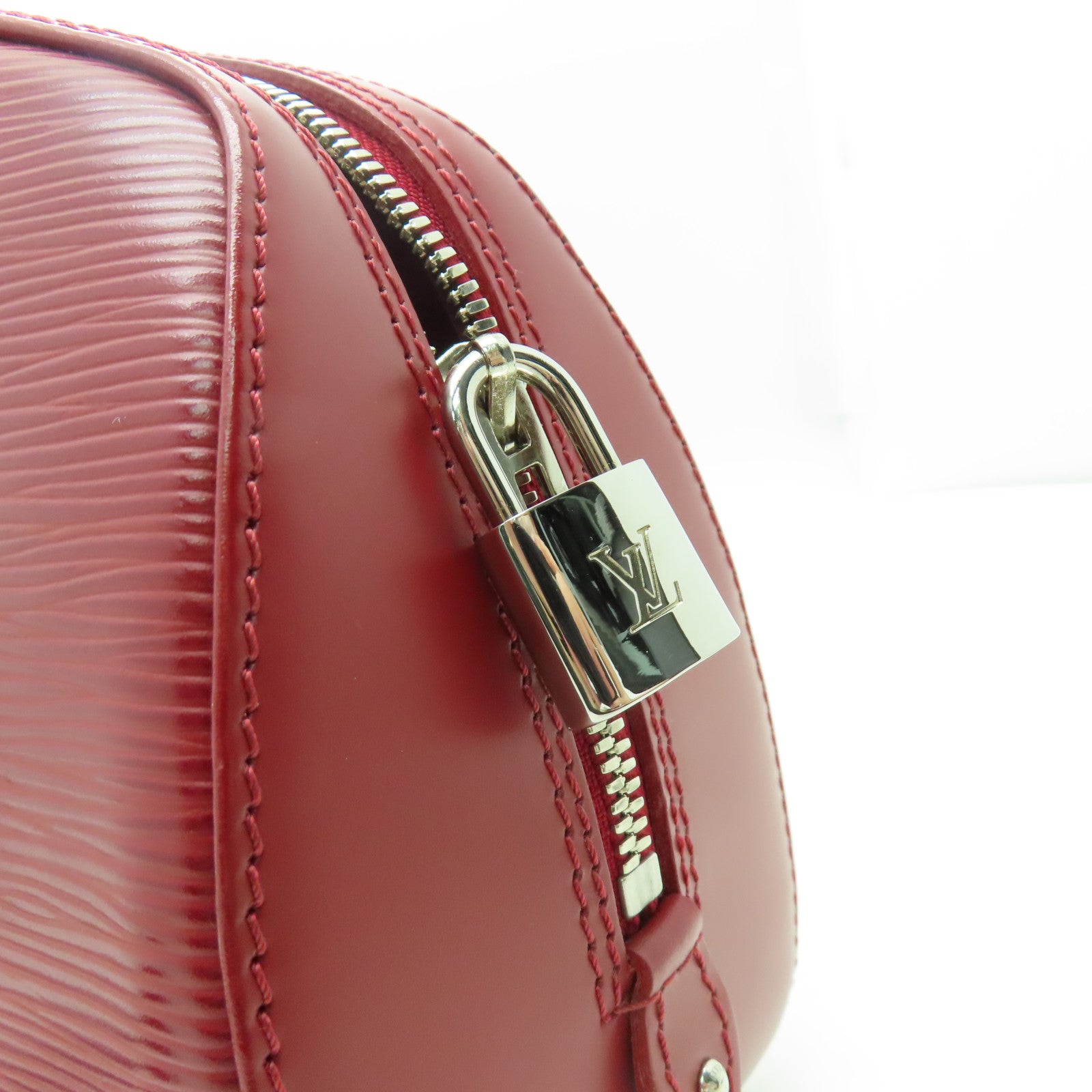 LOUIS VUITTON Epi Jasmin銀扣手挽袋紅色