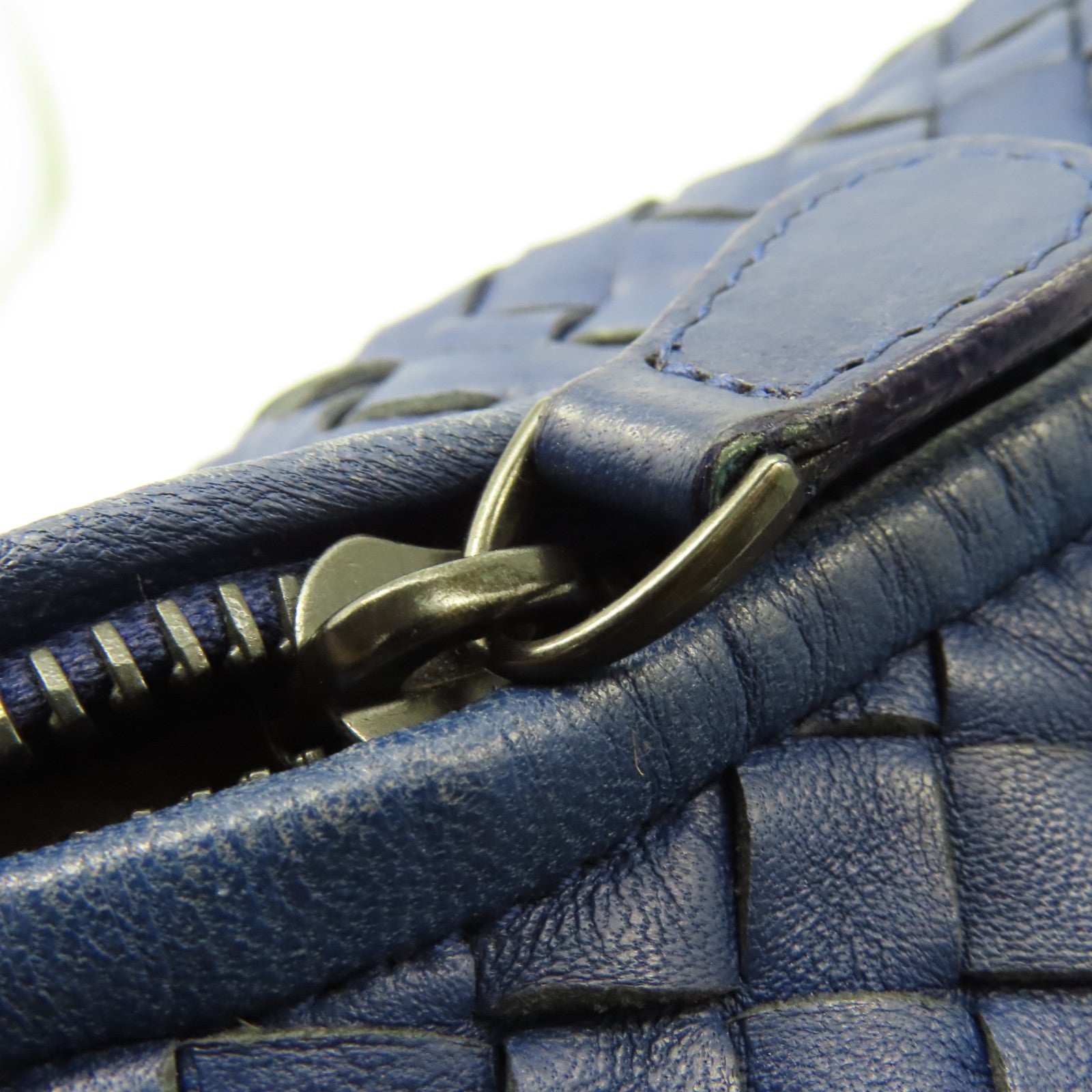 BOTTEGA VENETA 織紋皮革Shoulder Bag肩背袋藍色