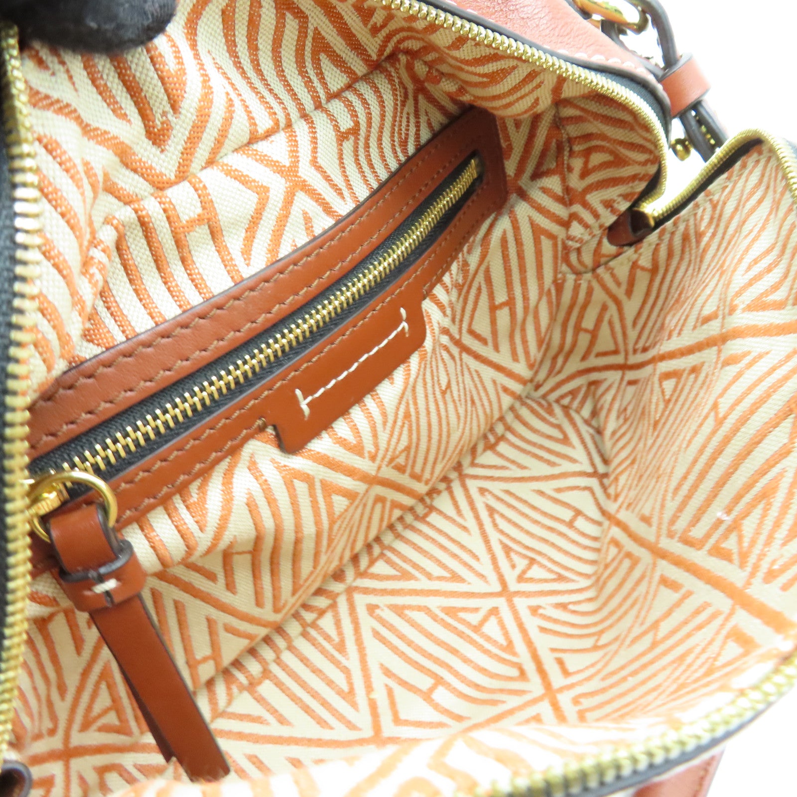 Chloe 牛皮皮革2way Shoulder Bag金扣手挽肩背兩用袋啡色